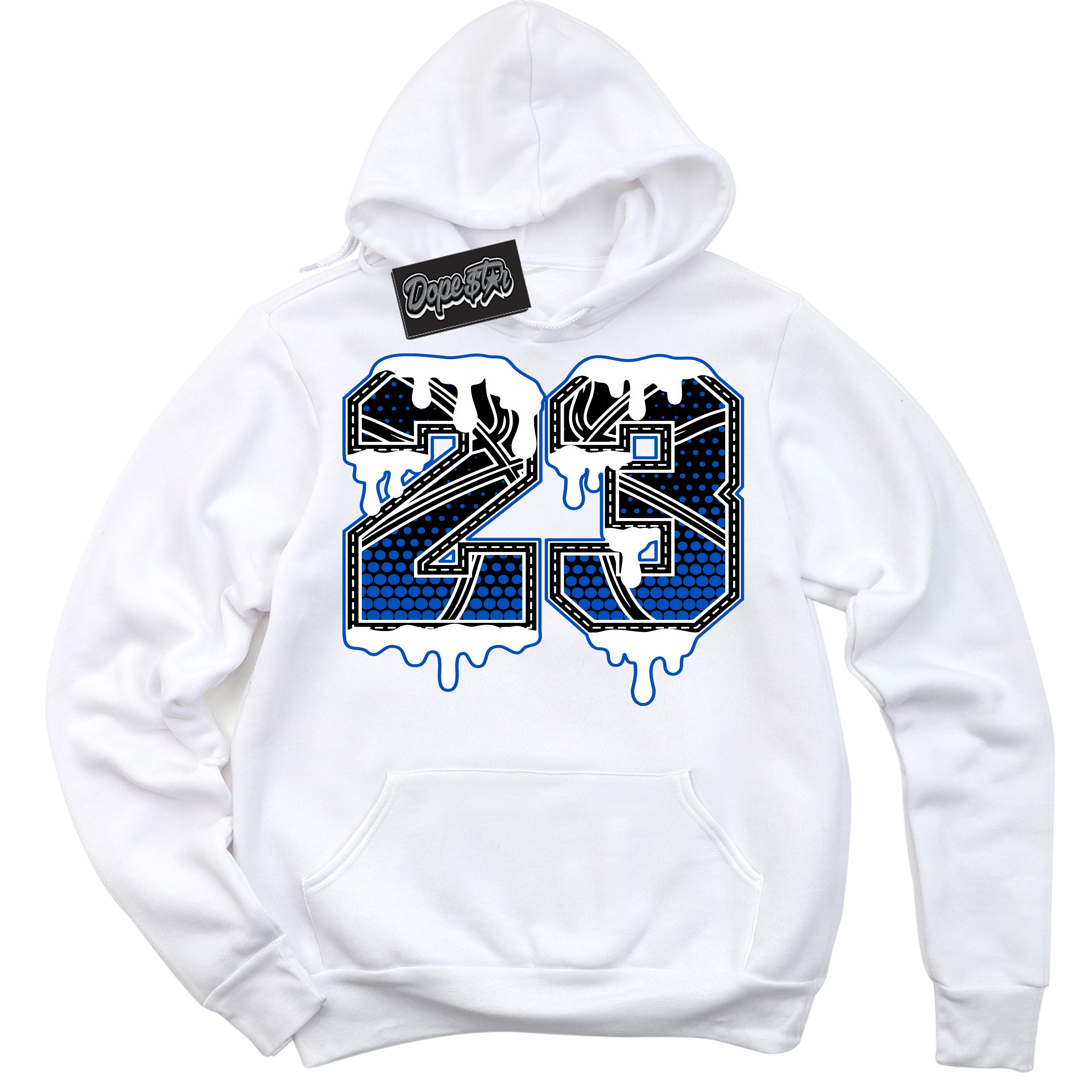 Dunk Low Astronomy Blue '23 Ball' Hoodie – White Streetwear Sweatshirt | Sneaker Matching Hoodie for Dunk Low Astronomy Blue | Men's & Women's Streetwear Outfit by Sneaker Shirts Outlet.