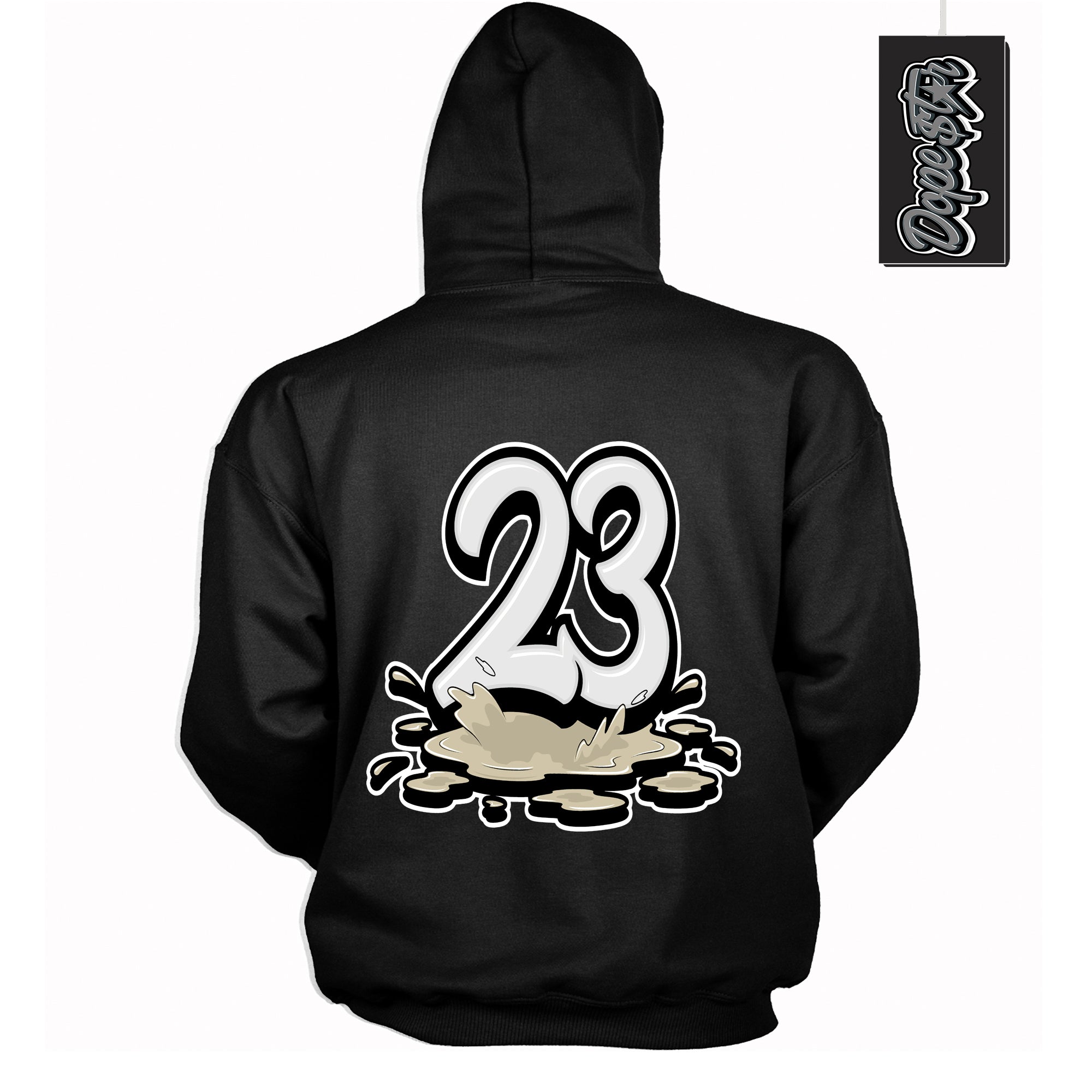 Cool Black Hoodie with “ 23 Melting ” design that Perfectly Matches Gratitude 11s Sneakers.