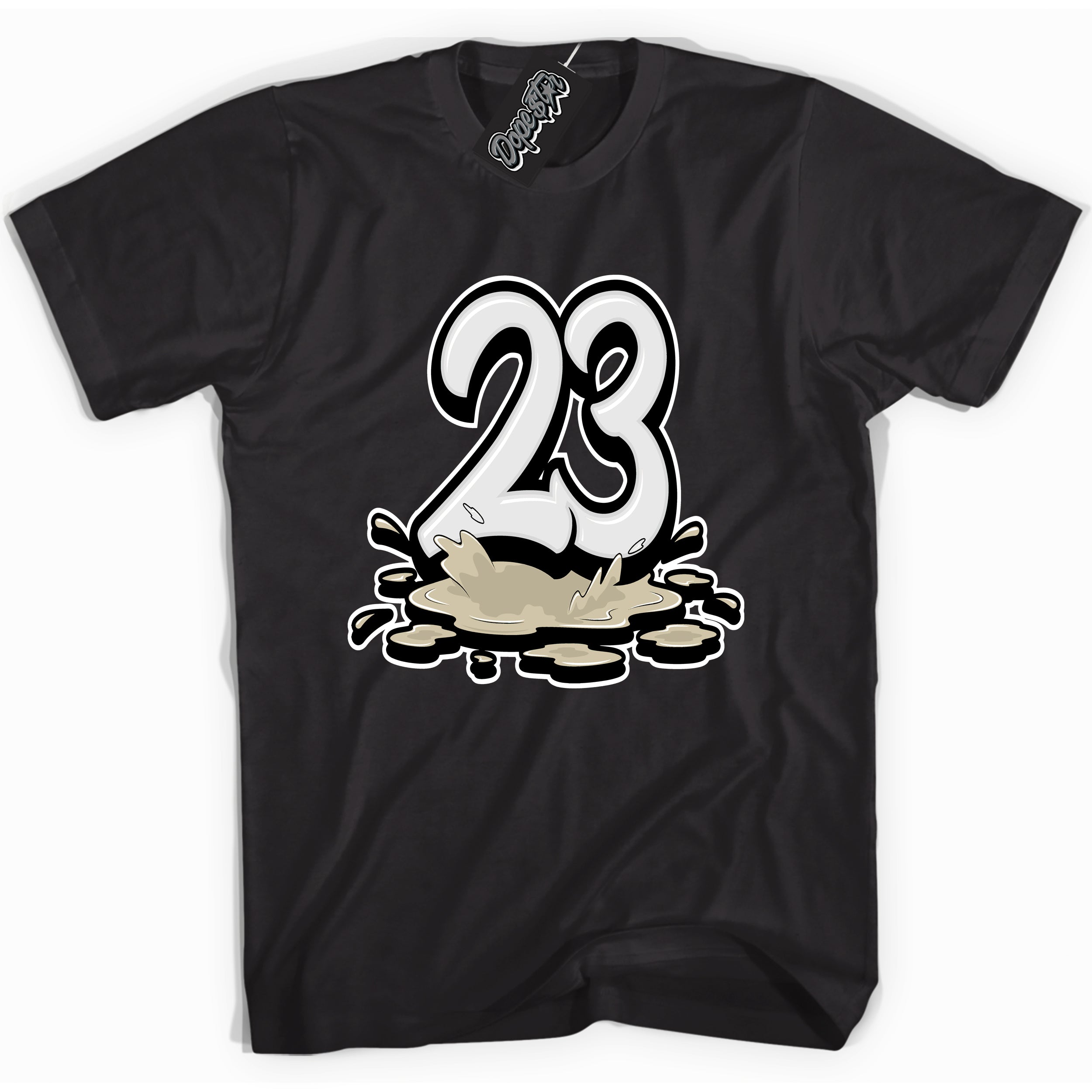 Cool Black graphic tee with “ 23 Melting ” print, that perfectly matches GRATITUDE 11s sneakers