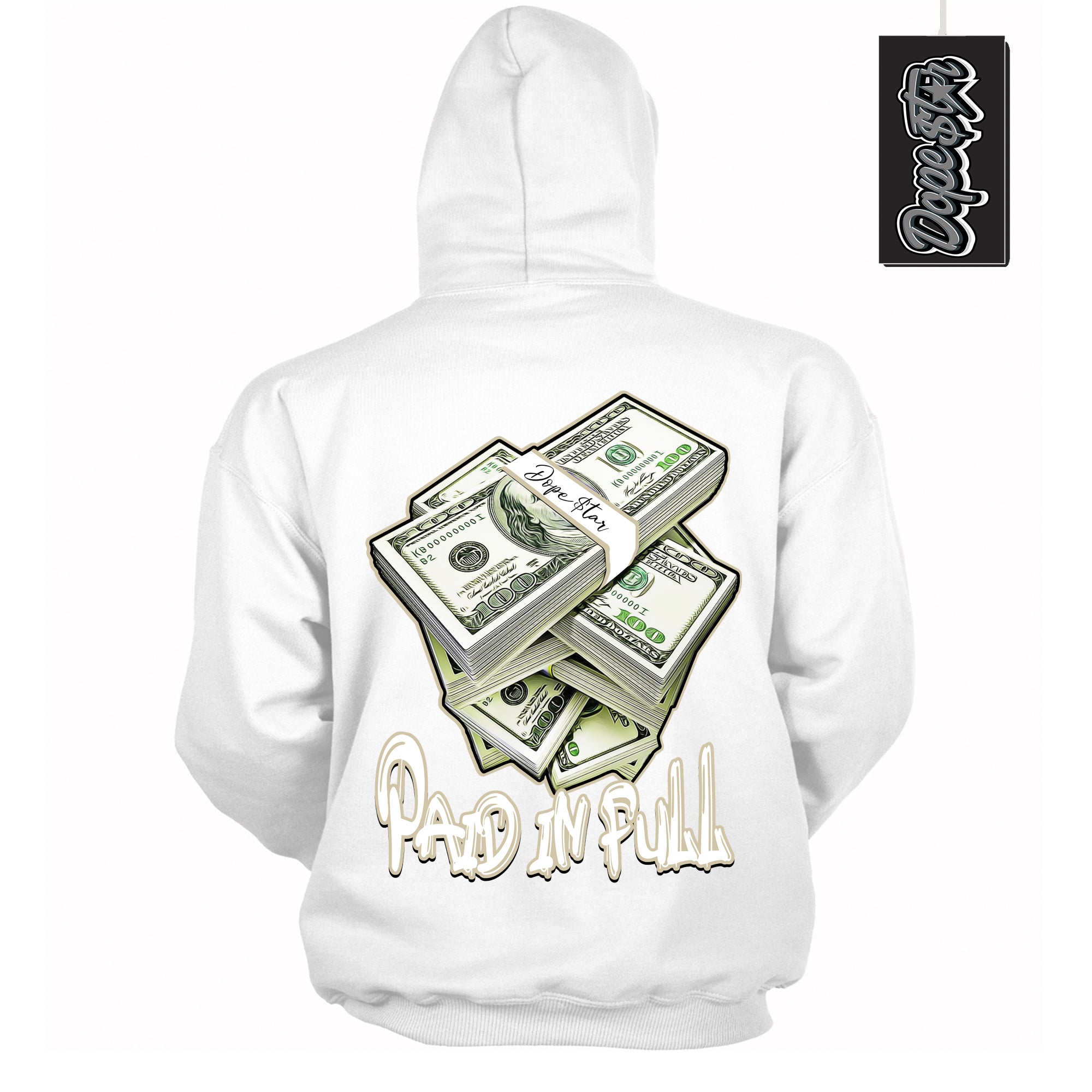 Cool White Hoodie with “ Paid In Full ” design that Perfectly Matches Gratitude 11s Sneakers.
