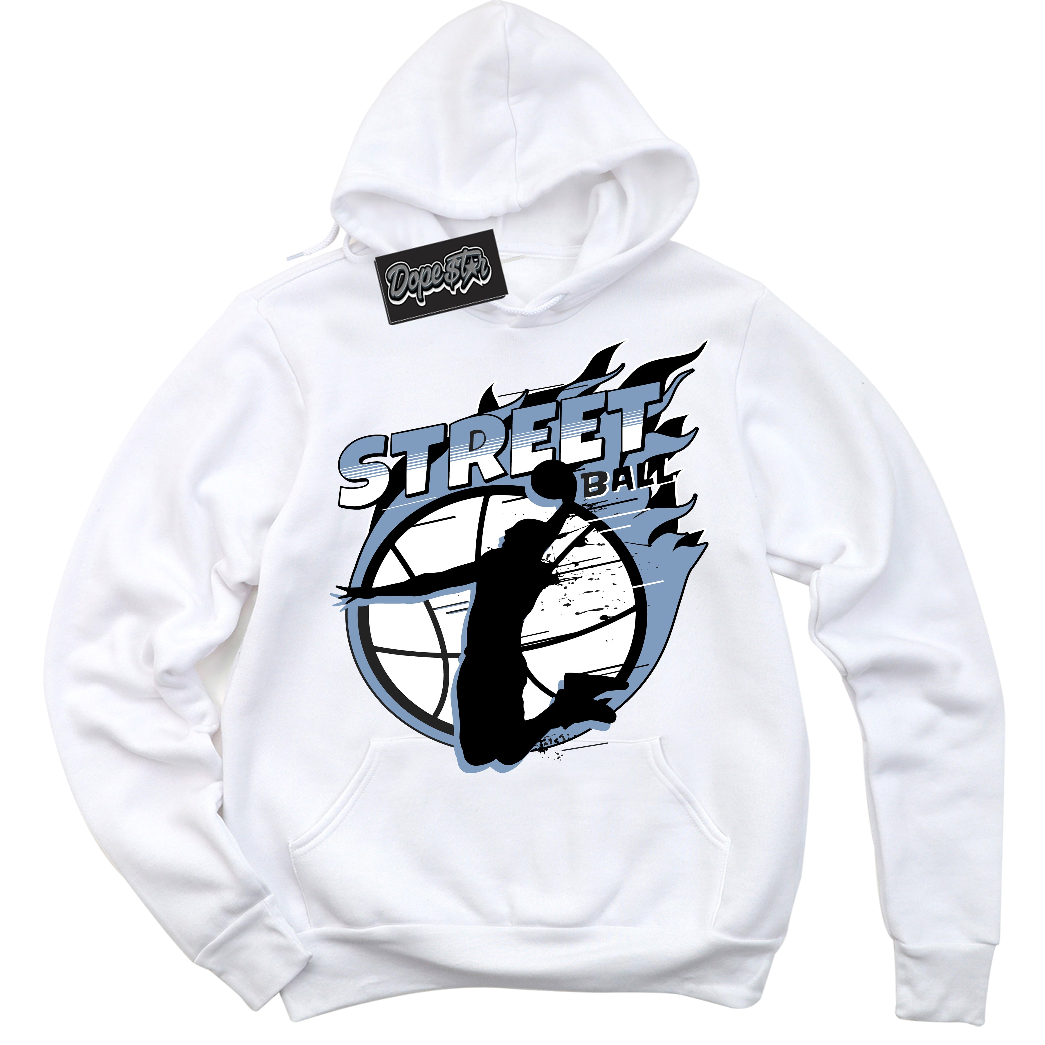 Cool White Hoodie with “ Street Ball ” design that Perfectly Matches Reverse Oreo 6s Sneakers.