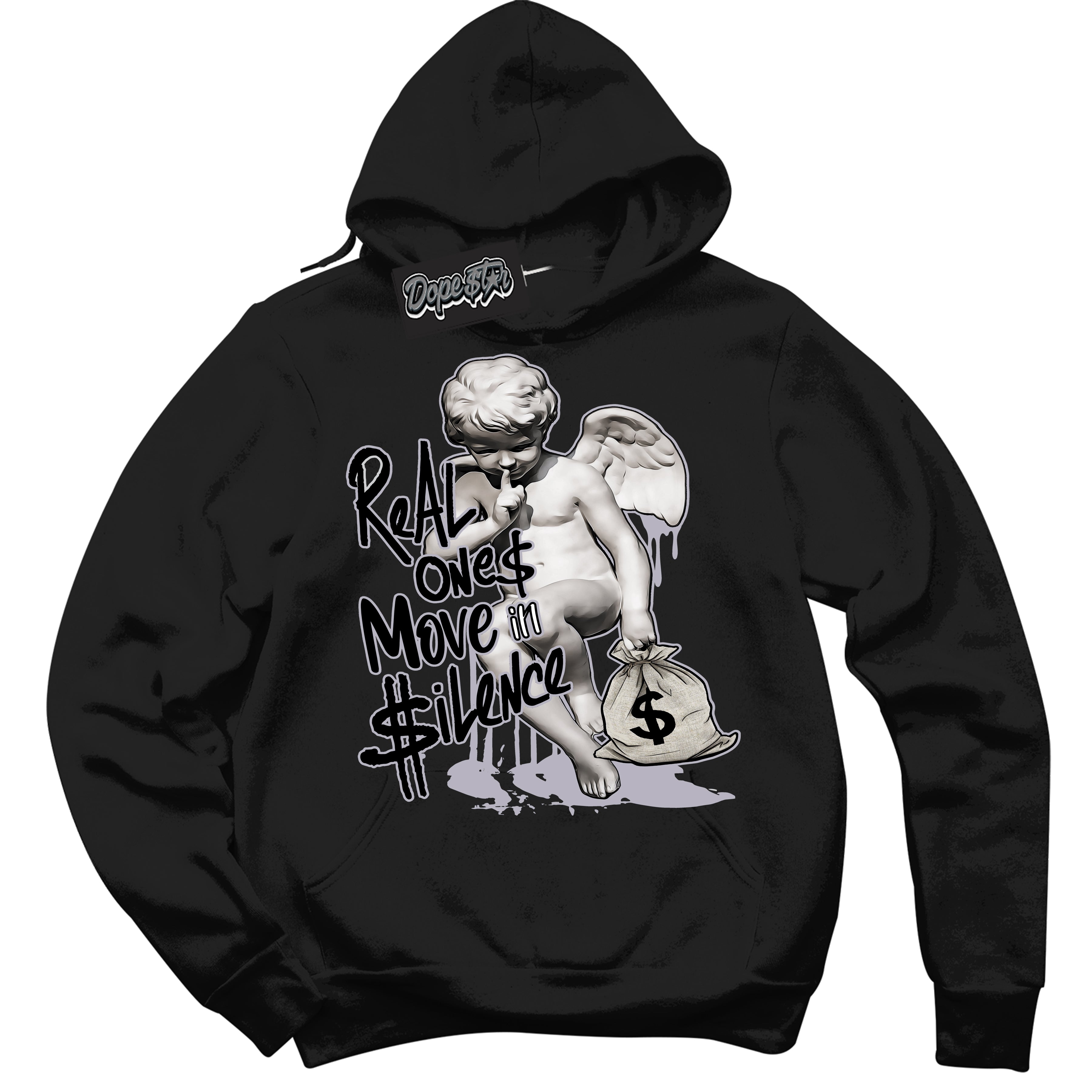 Cool Black Hoodie with “ Real Ones Cherub ” design that Perfectly Matches OG Barons 1s Jordans.