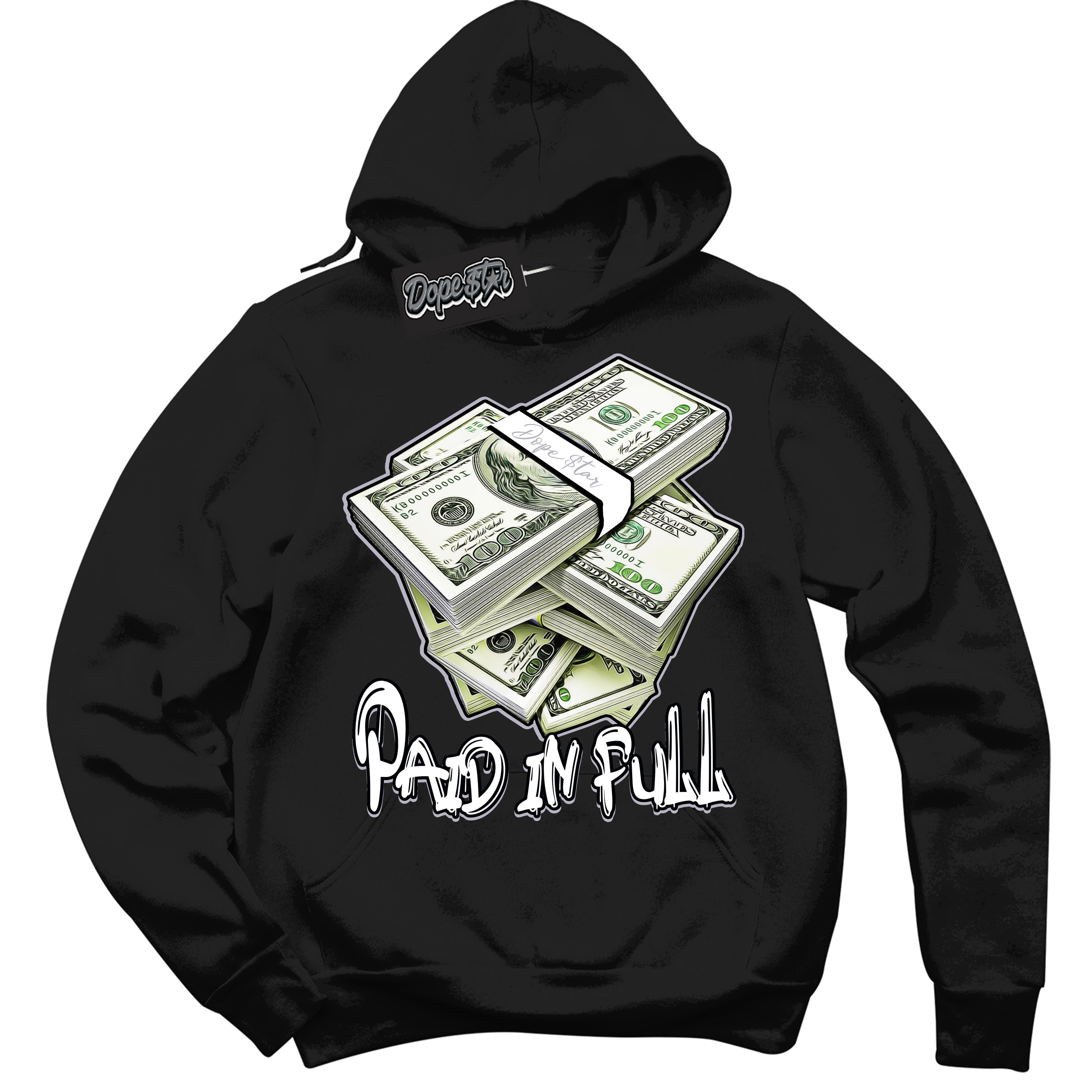 Cool Black Hoodie with “ Paid In Full ” design that Perfectly Matches OG Barons 1s Jordans.