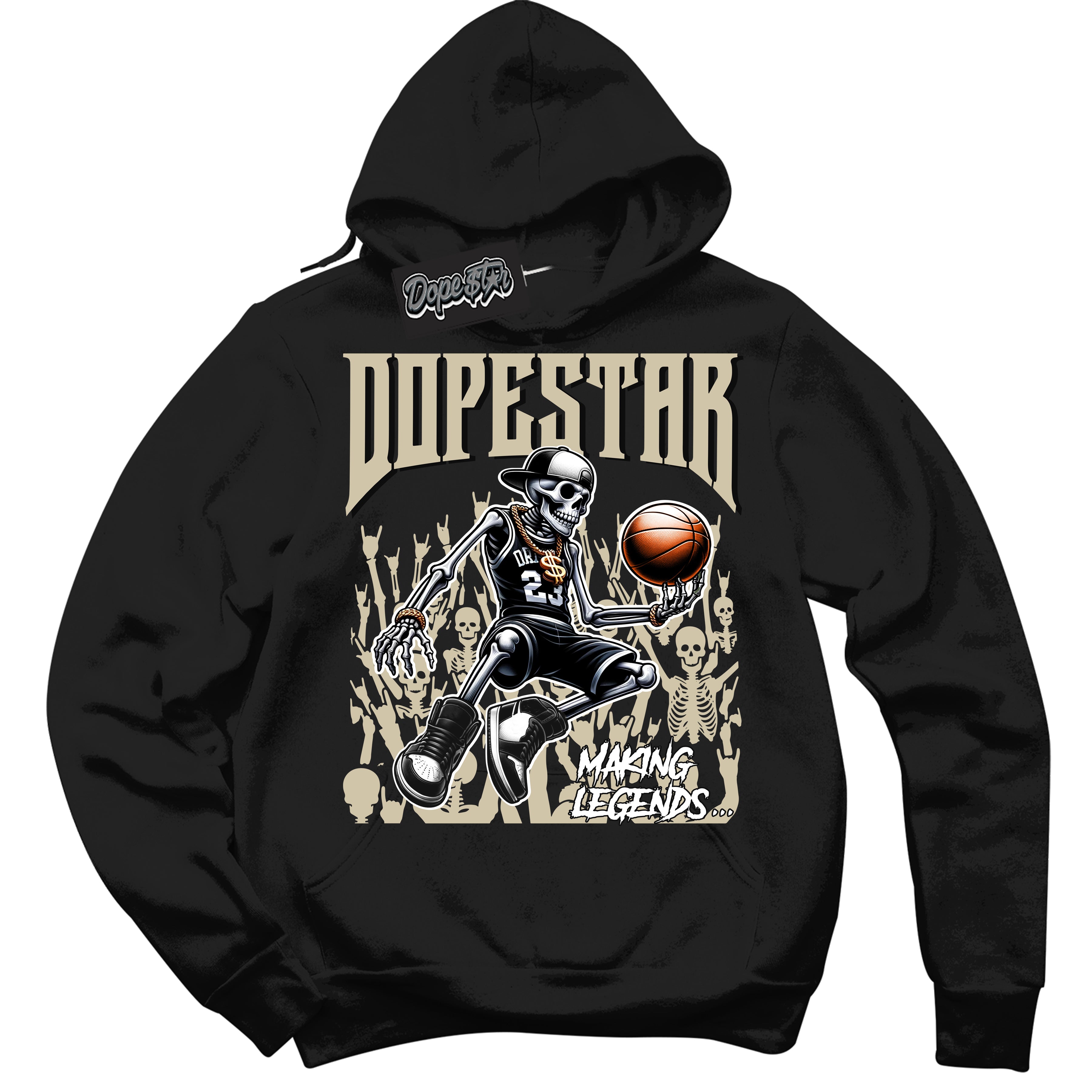 Cool Black Hoodie with “ Making Legends ” design that Perfectly Matches Gratitude 11s Sneakers.