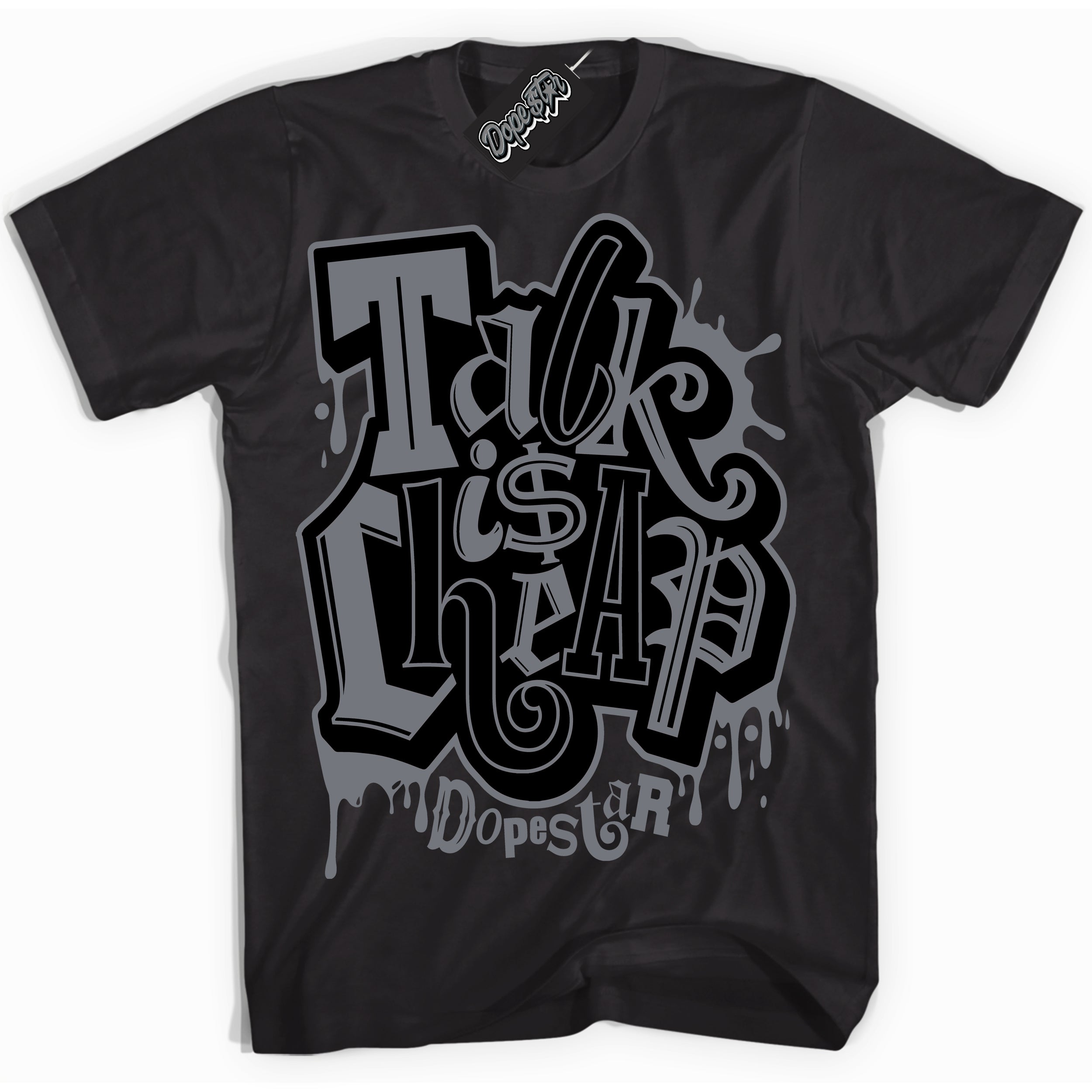 AJ12 Retro Barons ‘Talk Is Cheap – Black Streetwear T-Shirt | Sneaker Matching shirt for AJ12 Retro Barons | Graphic Tee for Men & Women Streetwear by Sneaker Shirts Outlet.