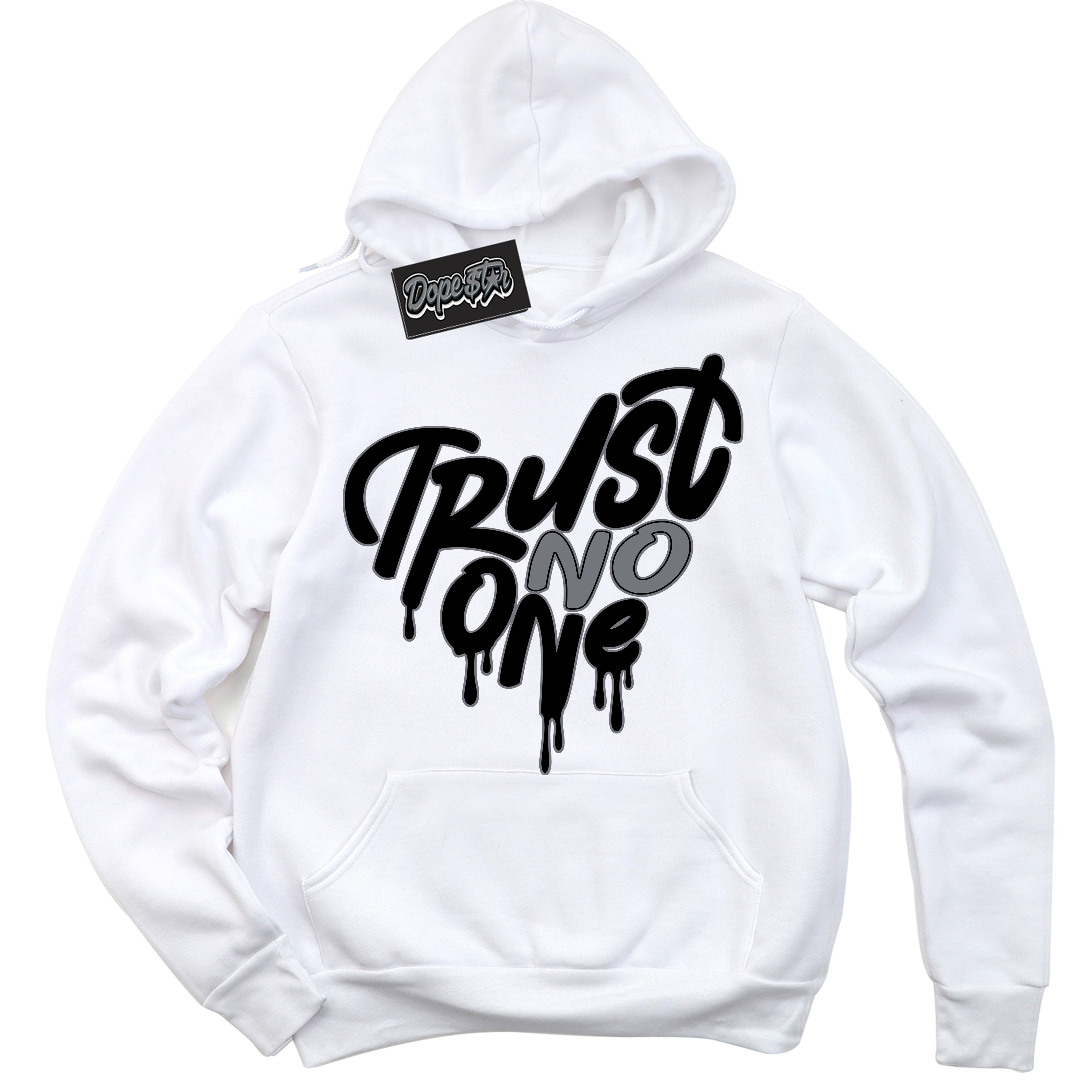 AJ12 Retro Barons ‘Trust No One Heart – White Streetwear Hoodie | Sneaker Matching sweatshirt for AJ12 Retro Barons | Graphic Hoodie for Men & Women Streetwear by Sneaker Shirts Outlet.