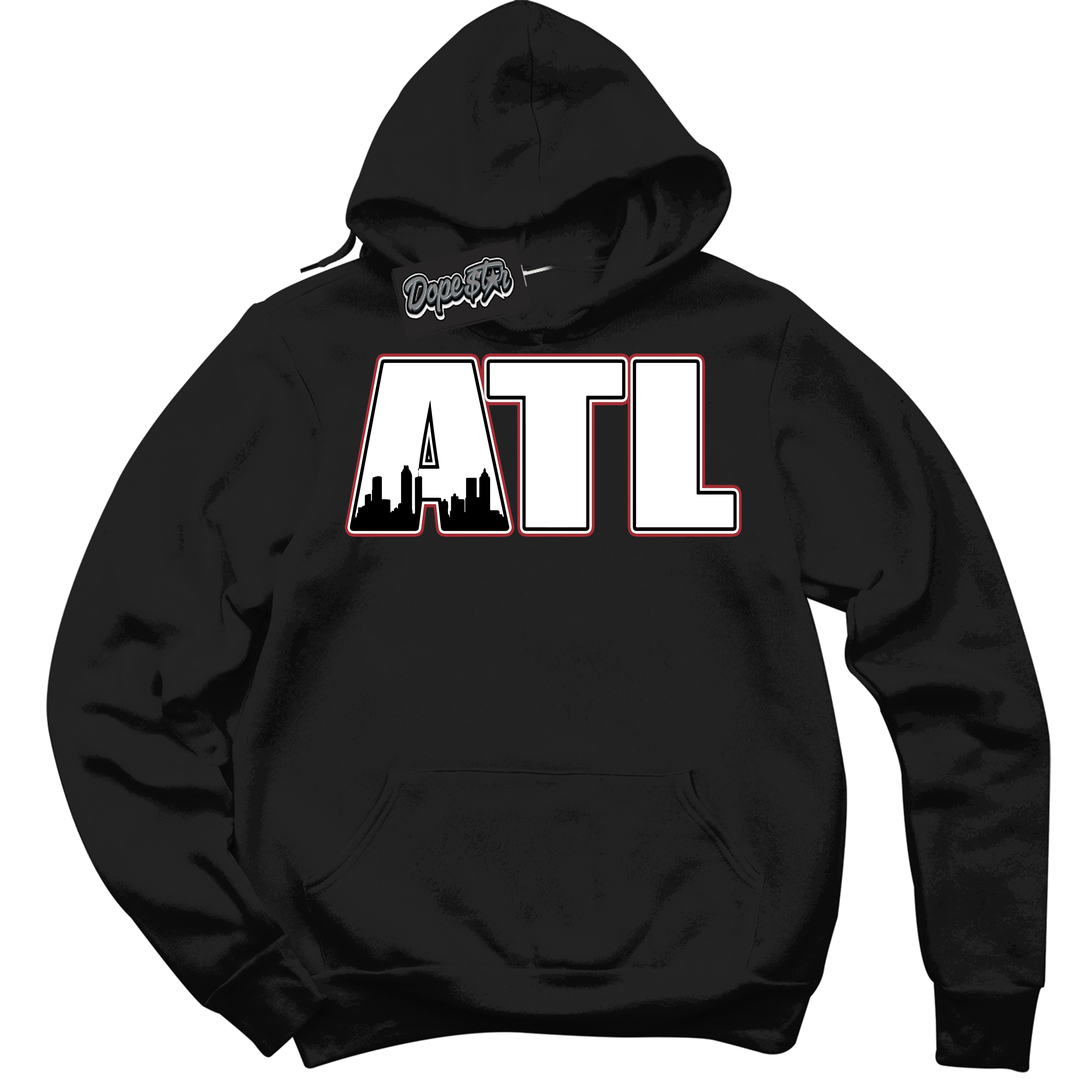 Cool Black Hoodie with “ Atlanta ” design that Perfectly Matches Taxi Flip 12s Sneakers.