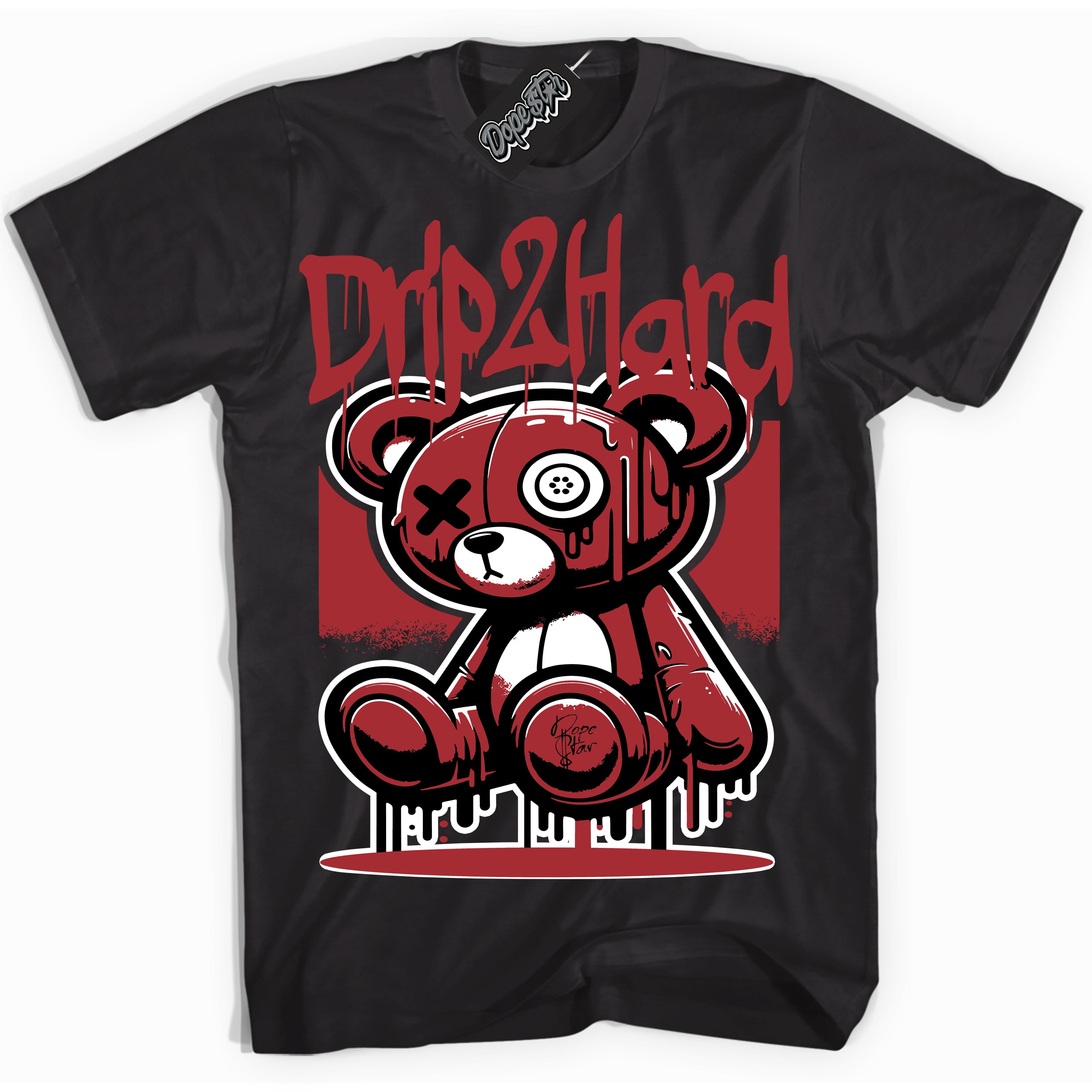 Cool Black Shirt with “ Drip 2 Hard” design that perfectly matches Taxi Flip 12s Sneakers.