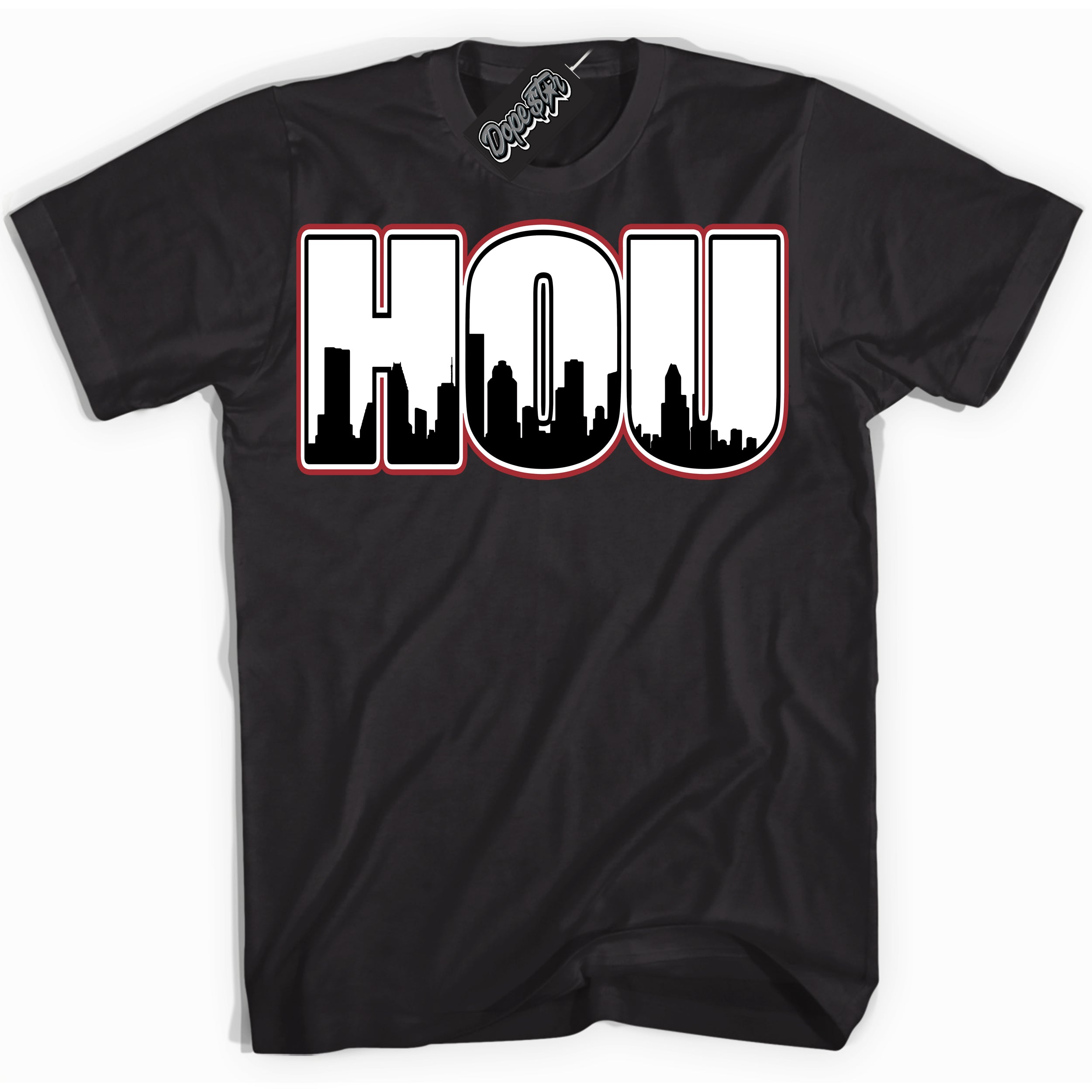 Cool Black Shirt with “ Houston” design that perfectly matches Taxi Flip 12s Sneakers.