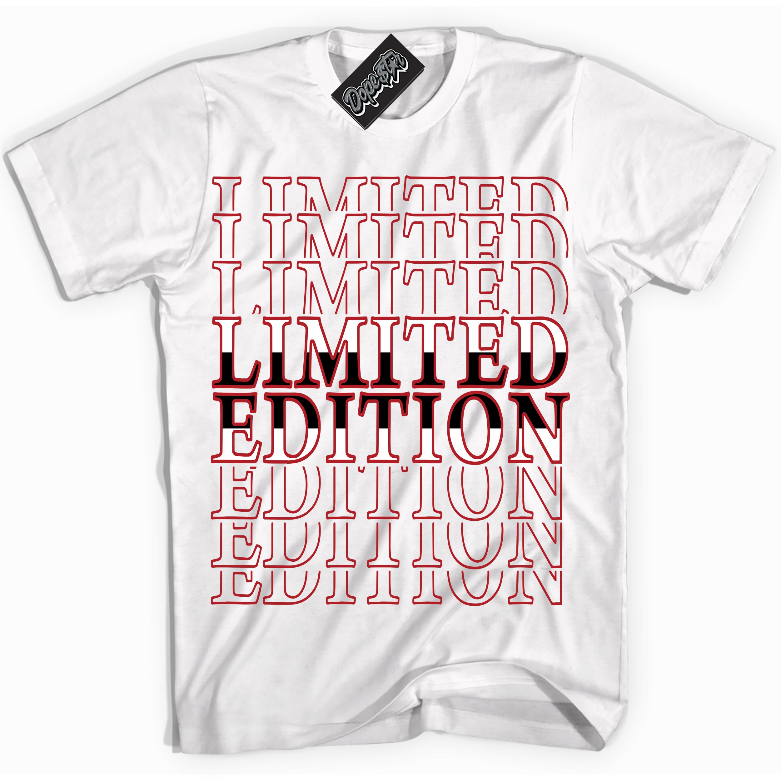 Cool White Shirt with “ Limited Edition” design that perfectly matches Taxi Flip 12s Sneakers.