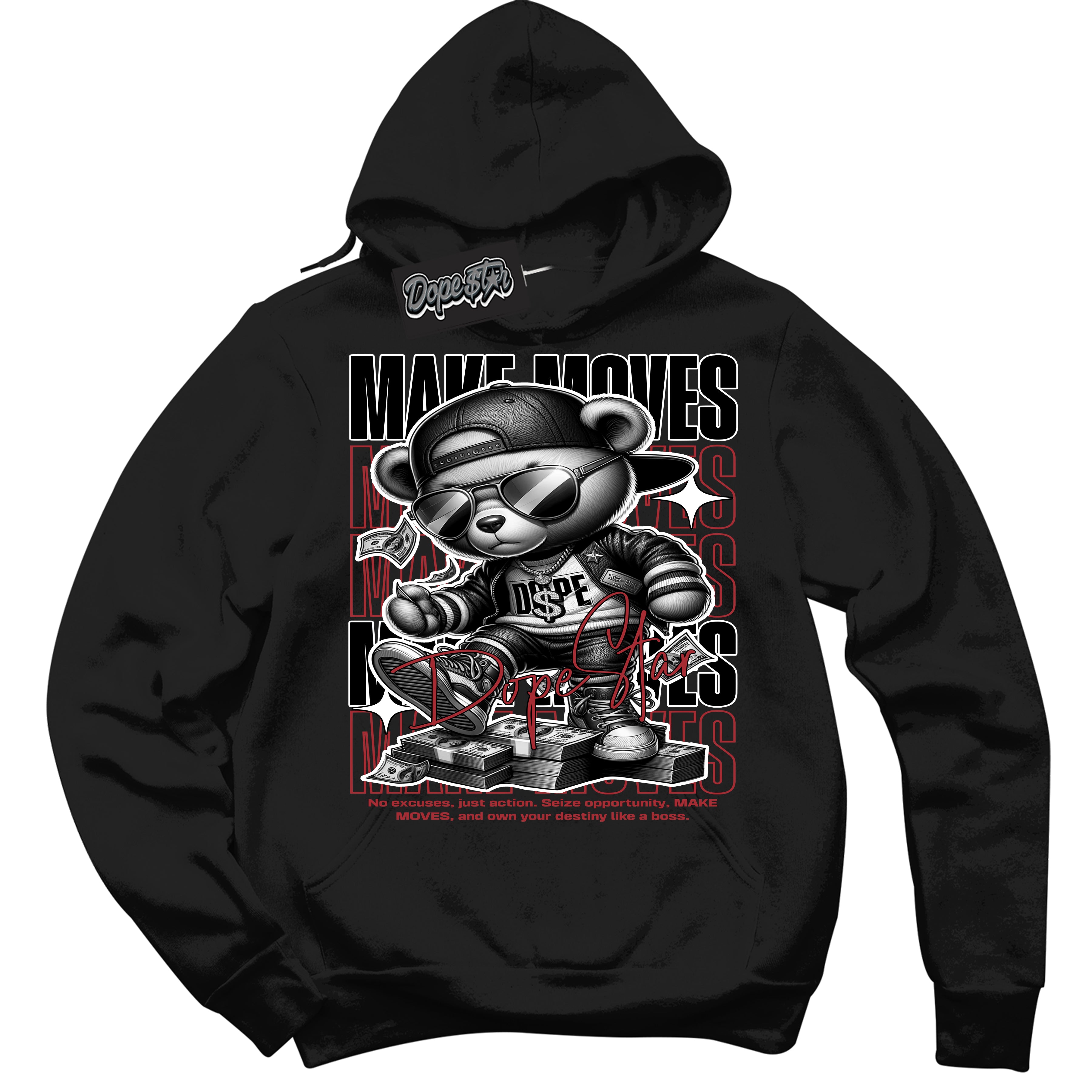 Cool Black Hoodie with “ Makin Moves ” design that Perfectly Matches Taxi Flip 12s Sneakers.