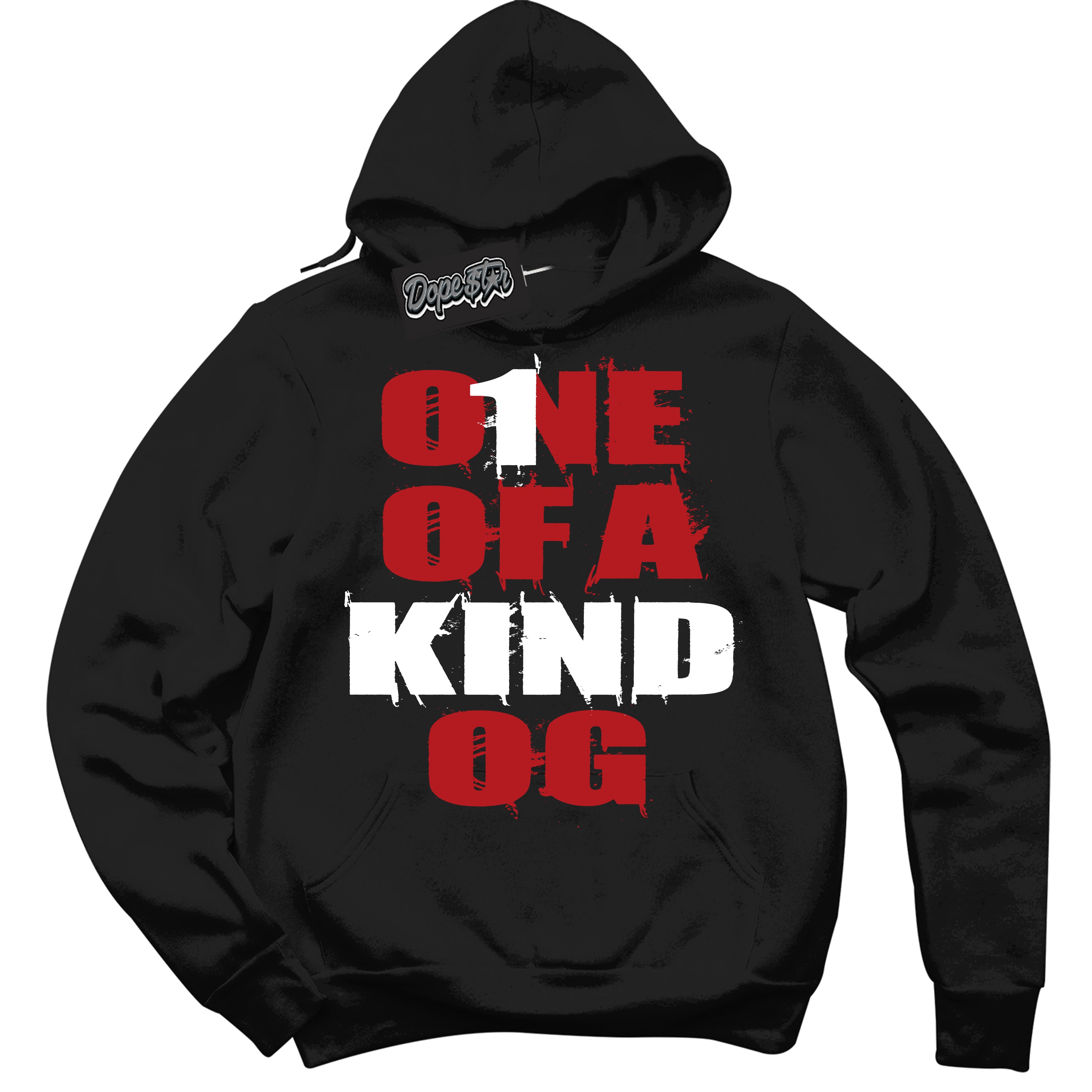 Cool Black Hoodie with “ One Of A Kind ” design that Perfectly Matches Taxi Flip 12s Sneakers.