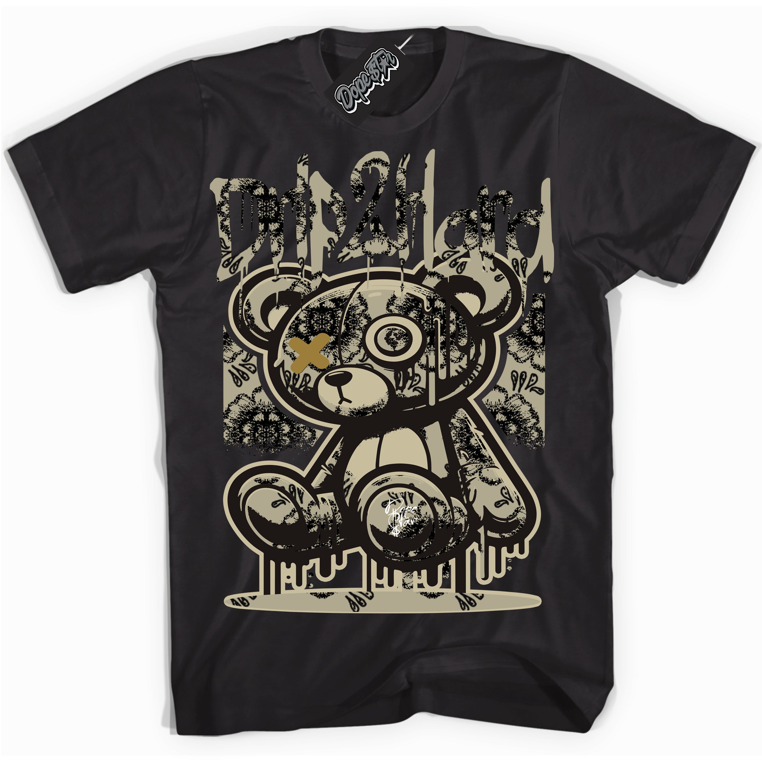 Cool Black graphic tee with “ Drip 2 Hard ” design, that perfectly matches Día de Muertos 1s
