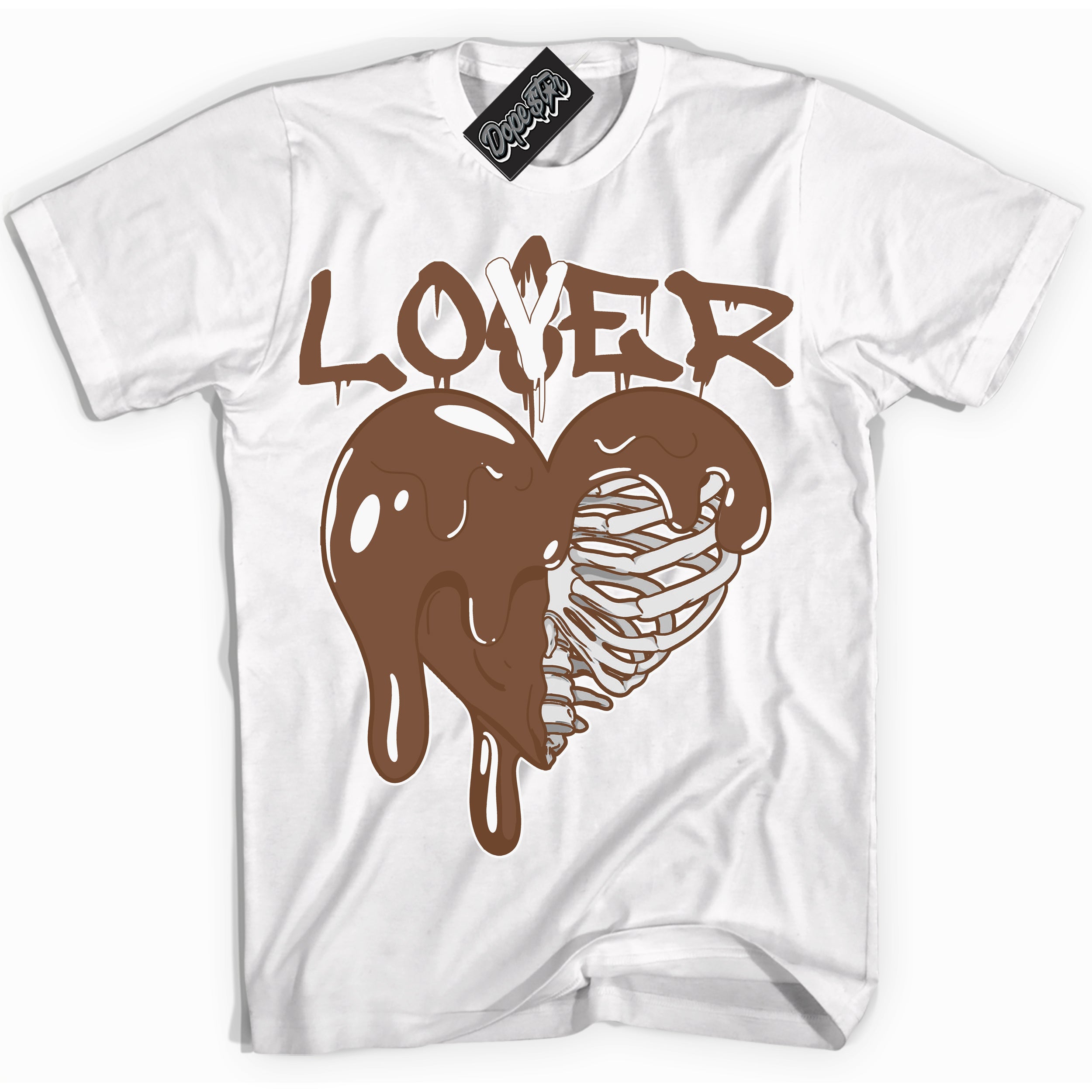 AJ1 Low Archaeo Brown White 'Lover Loser' Shirt - White Streetwear Mockup | Sneakerhead T-shirt Matching Archaeo Brown White AJ1 Lows | Limited Edition Jordan 1 Low Archaeo Brown White Shirt for Men & Women | Drip with Your Archaeo Brown White 1s Kicks | Sneakerhead Fashion Must-Have.