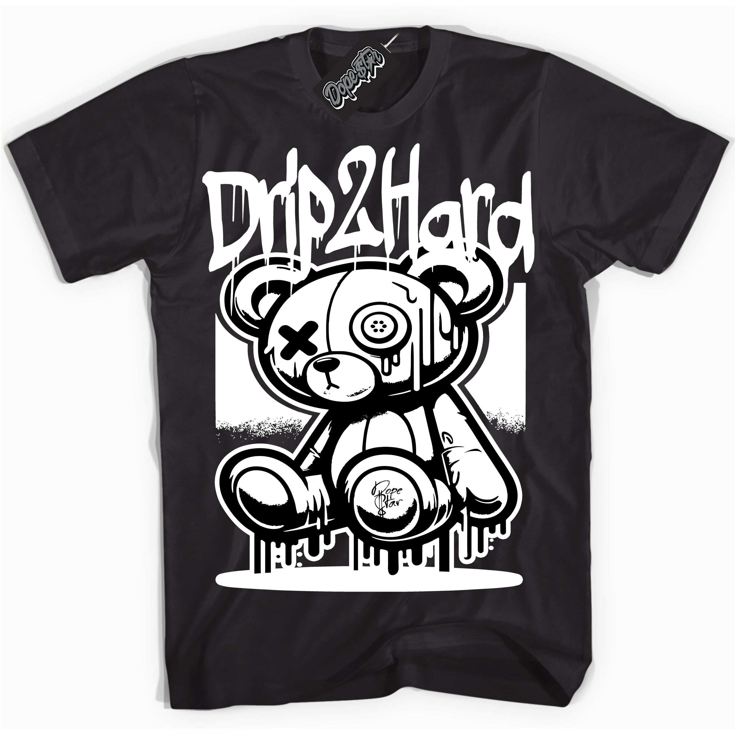 Cool Black graphic tee with “ Drip 2 Hard ” design, that perfectly matches Diamond 1s