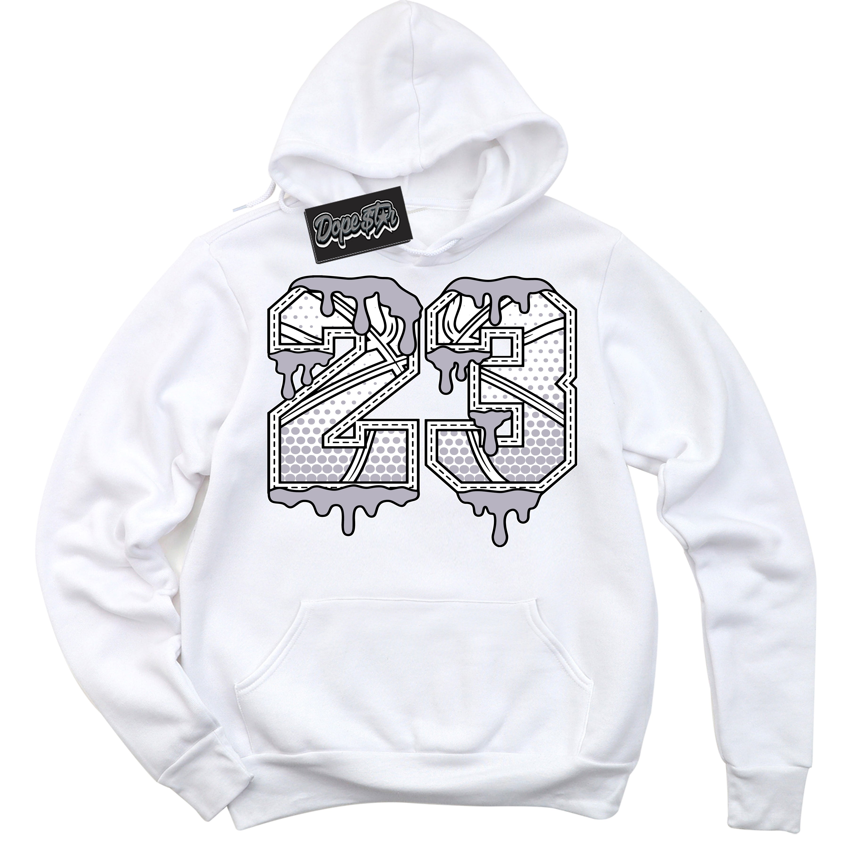 Cool White Hoodie with “ 23 Ball ” design that Perfectly Matches OG Barons 1s Jordans.