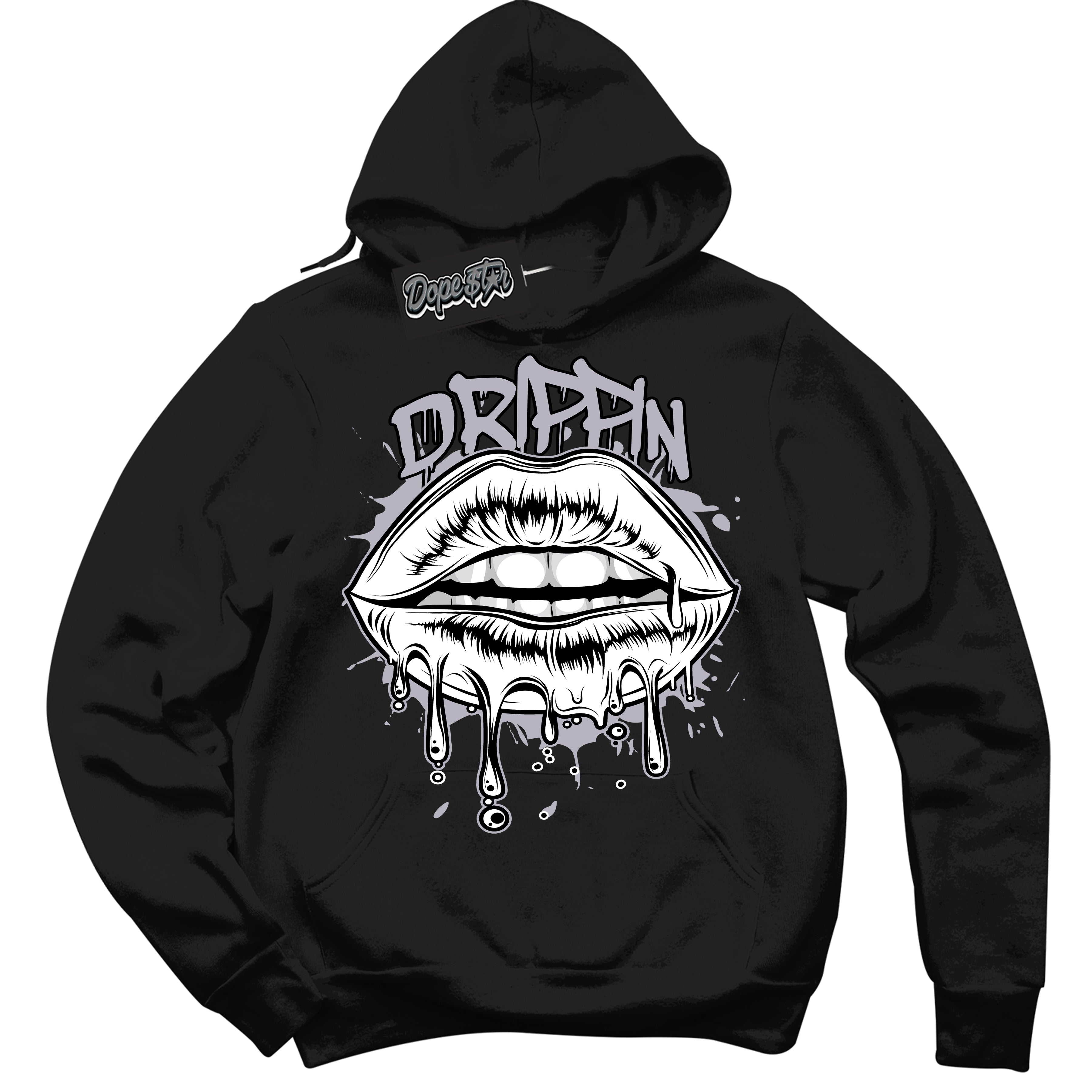 Cool Black Hoodie with “ Drippin ” design that Perfectly Matches OG Barons 1s Jordans.