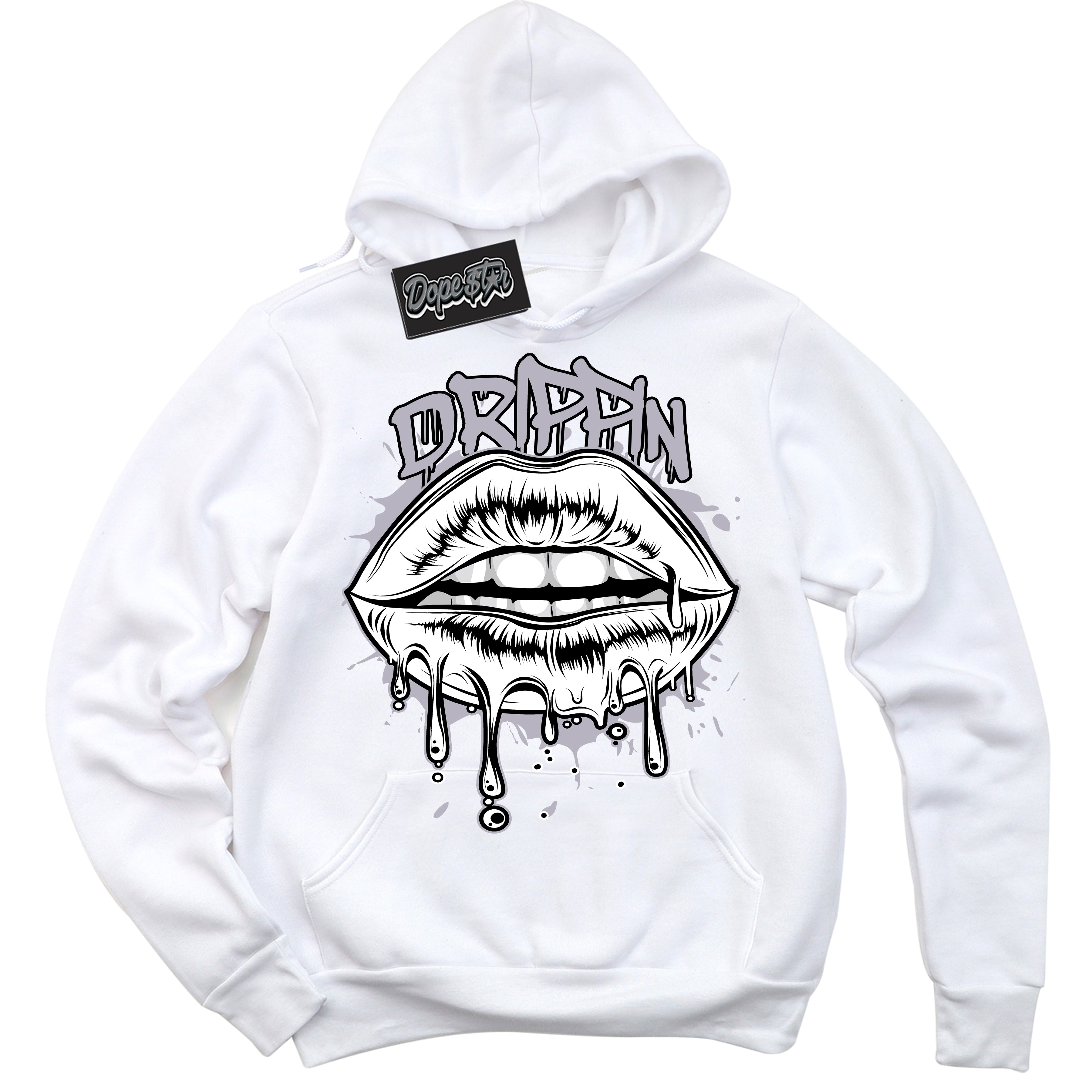 Cool White Hoodie with “ Drippin ” design that Perfectly Matches OG Barons 1s Jordans.