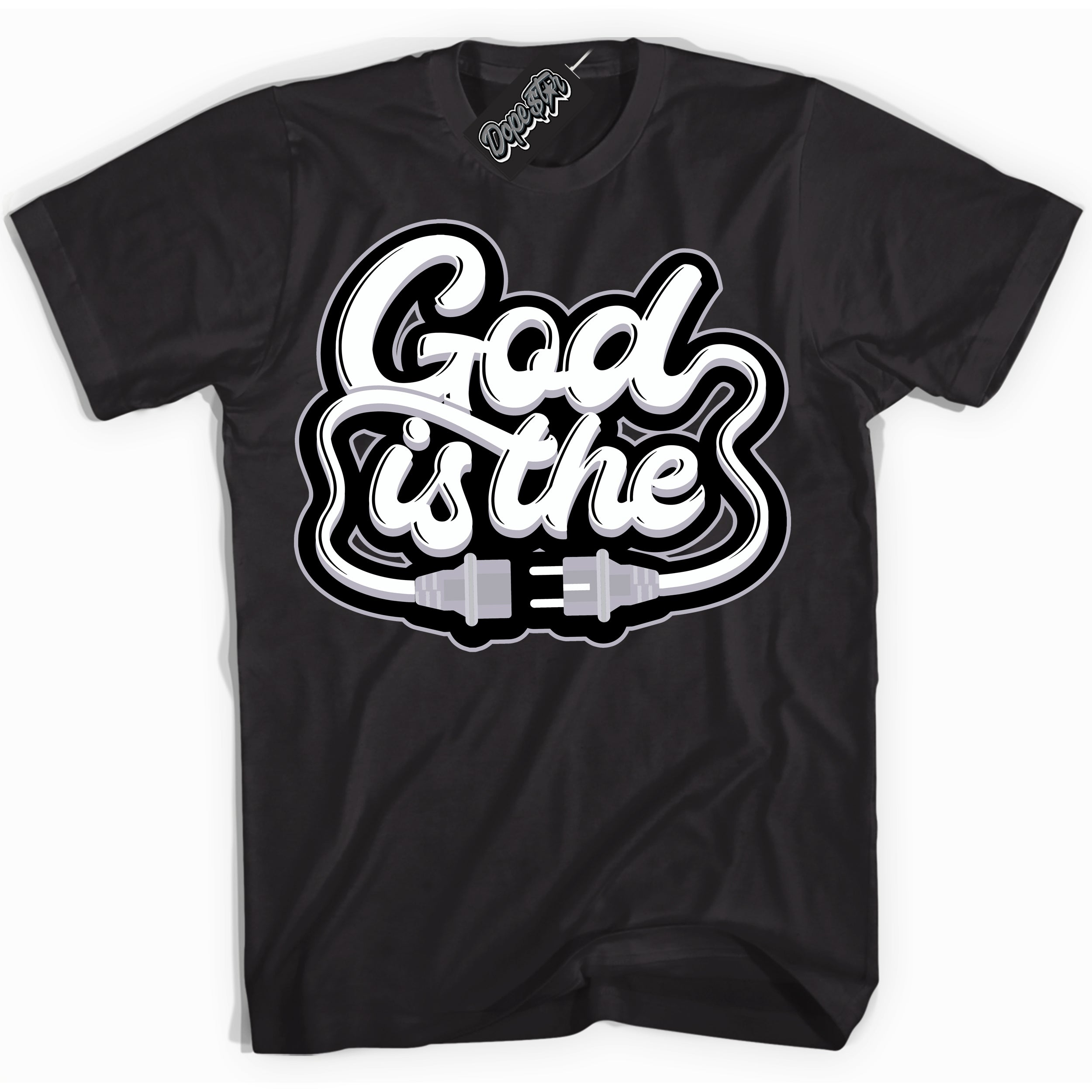 Cool Black Shirt with “ God Is the ” design that perfectly matches OG Barons 1s Jordans.
