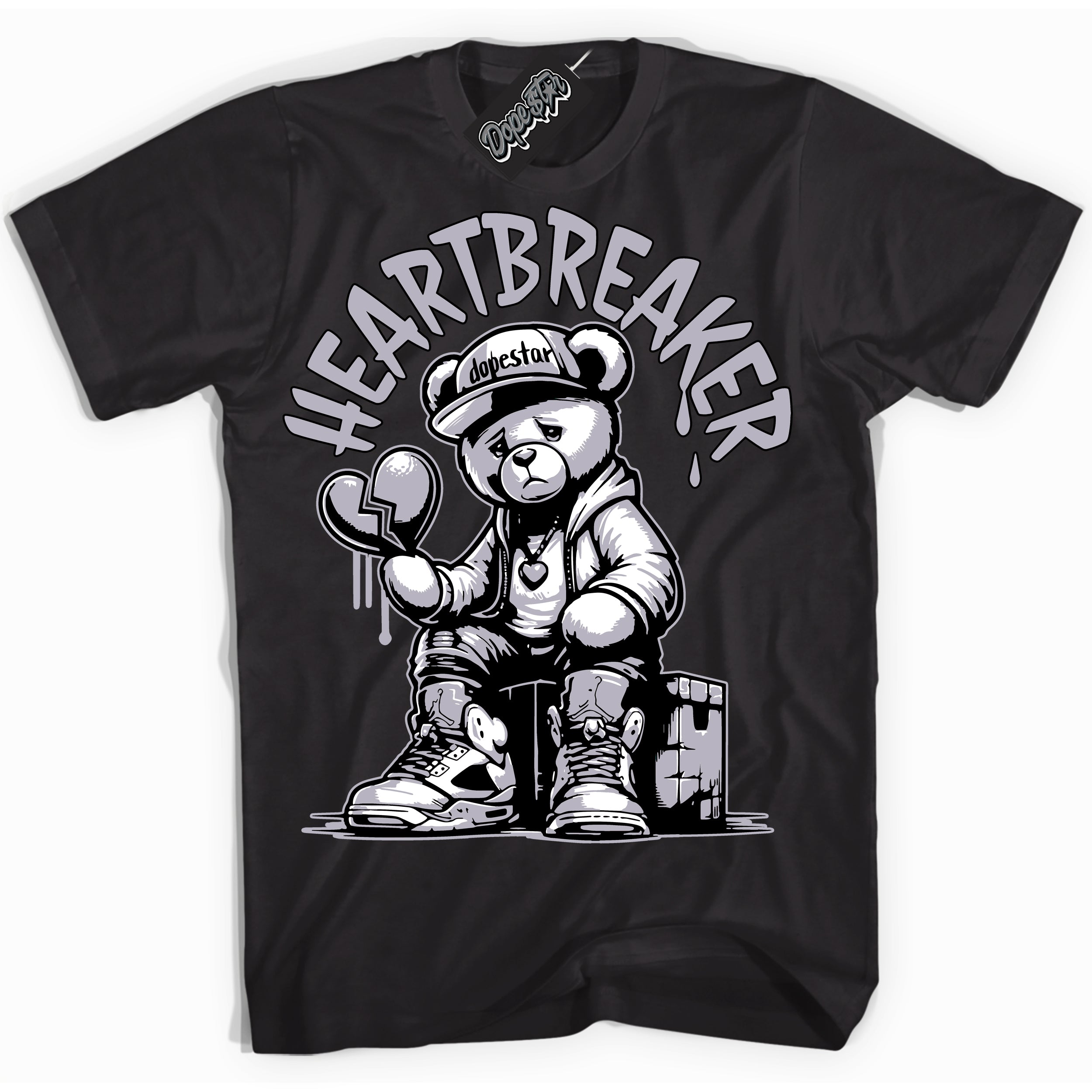 Cool Black Shirt with “ Heartbreaker Bear ” design that perfectly matches OG Barons 1s Jordans.