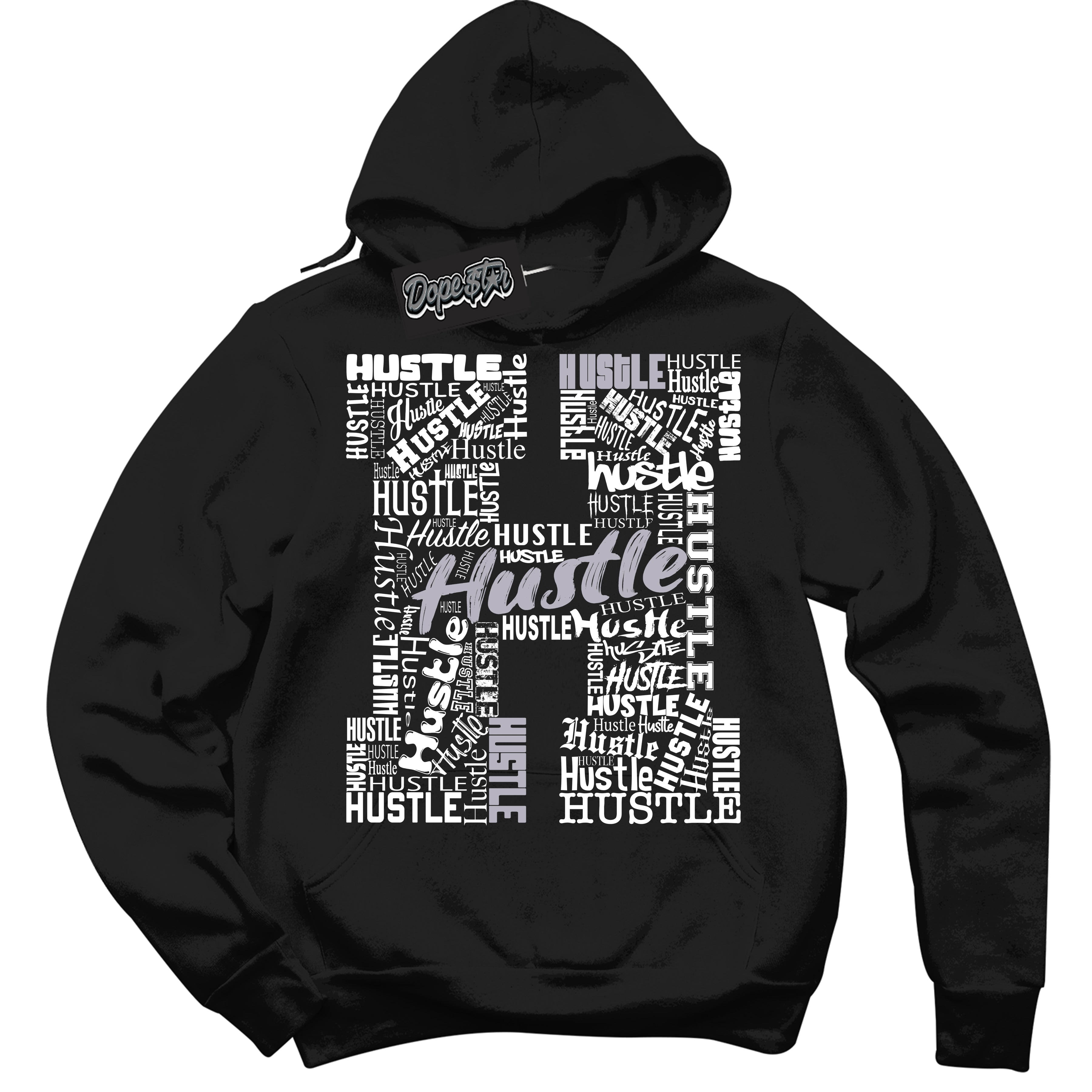 Cool Black Hoodie with “ Hustle H ” design that Perfectly Matches OG Barons 1s Jordans.