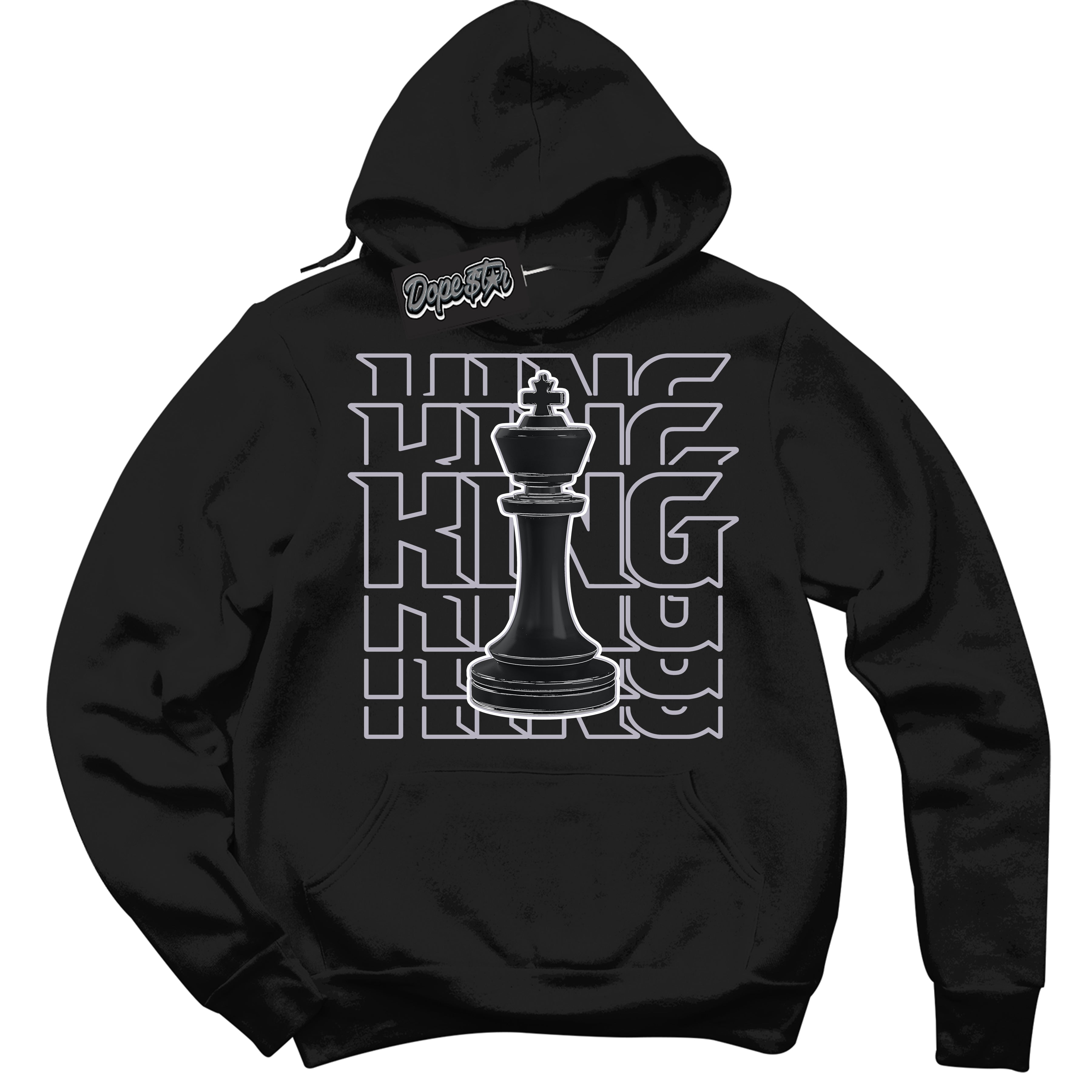 Cool Black Hoodie with “ King Chess ” design that Perfectly Matches OG Barons 1s Jordans.