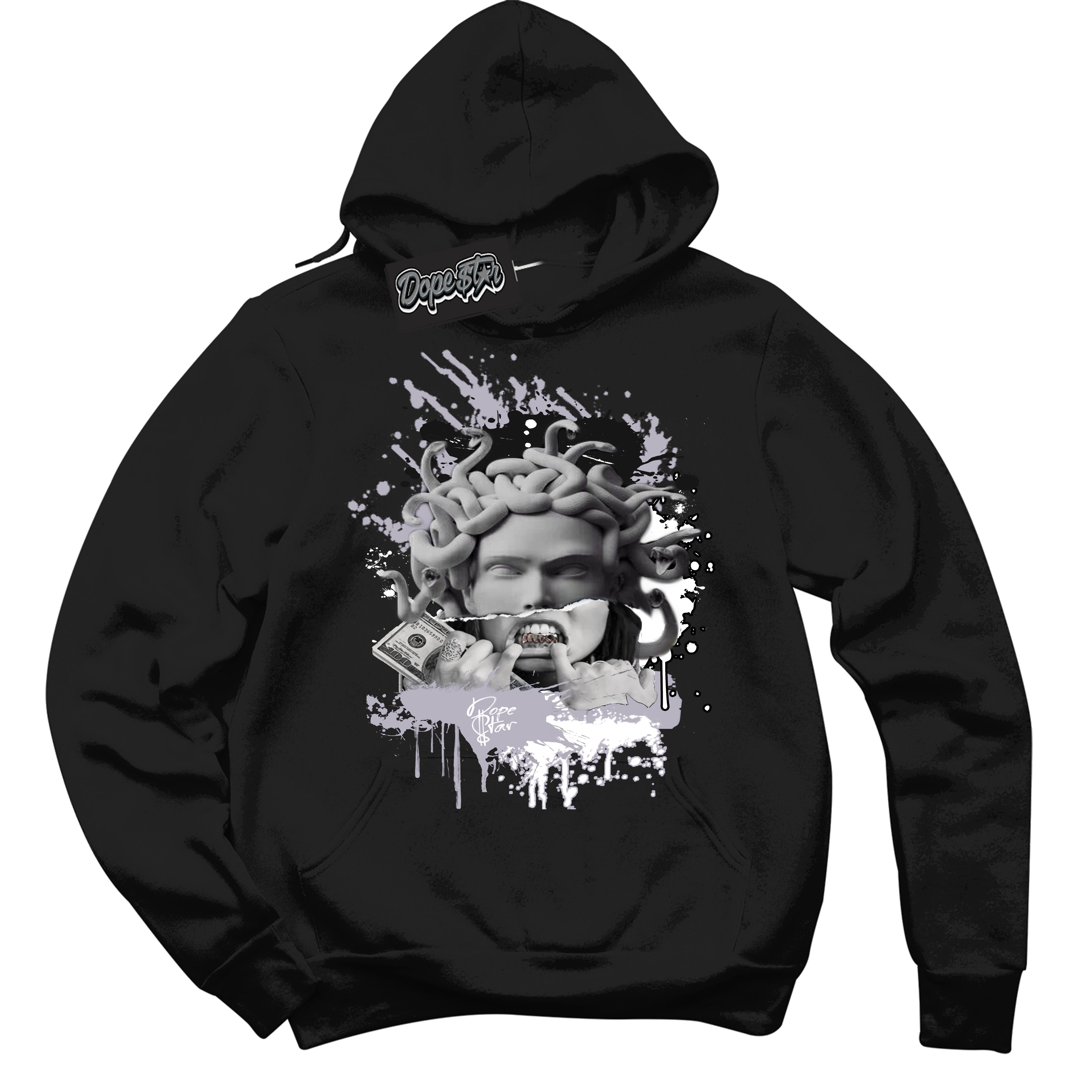 Cool Black Hoodie with “ Medusa ” design that Perfectly Matches OG Barons 1s Jordans.