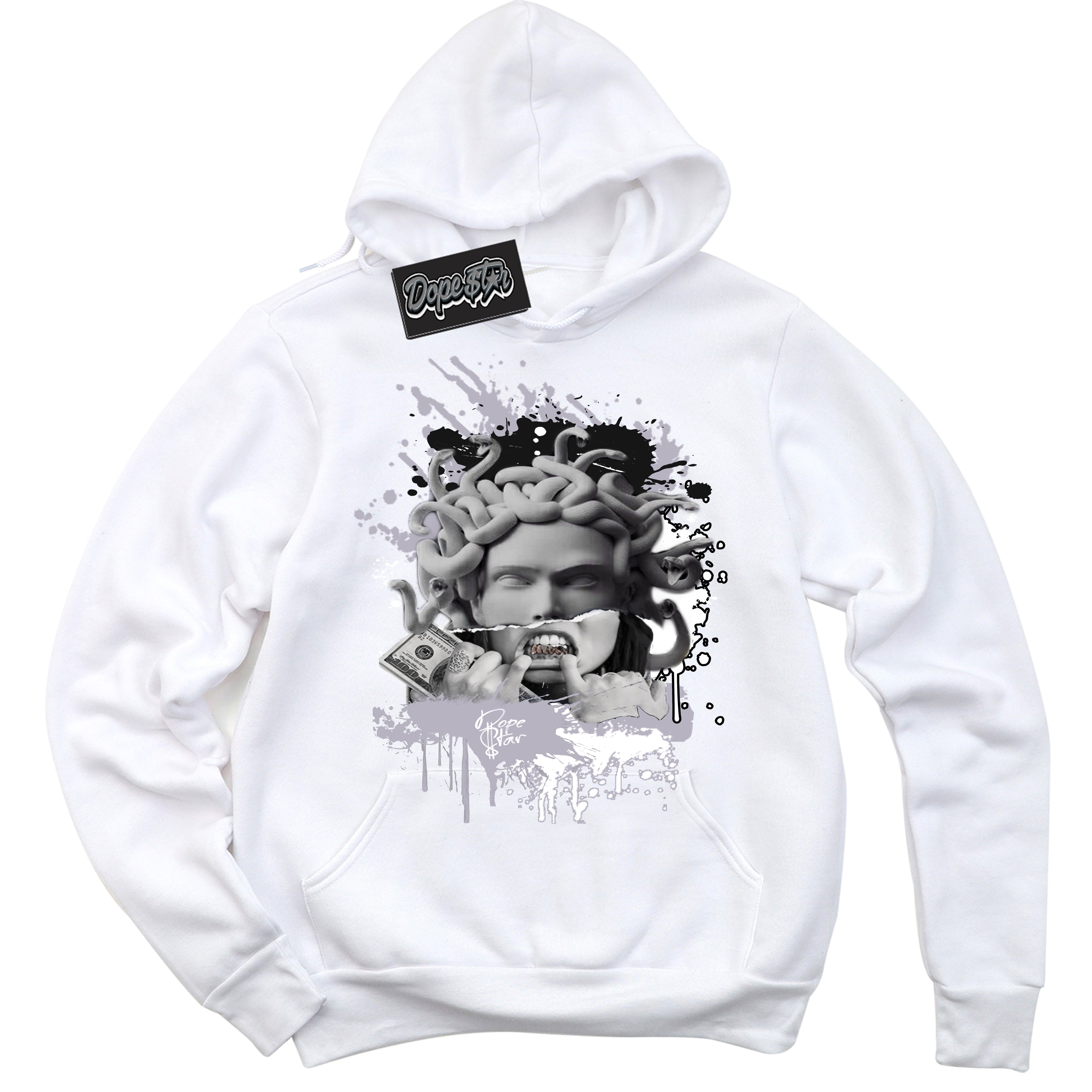 Cool White Hoodie with “ Medusa ” design that Perfectly Matches OG Barons 1s Jordans.