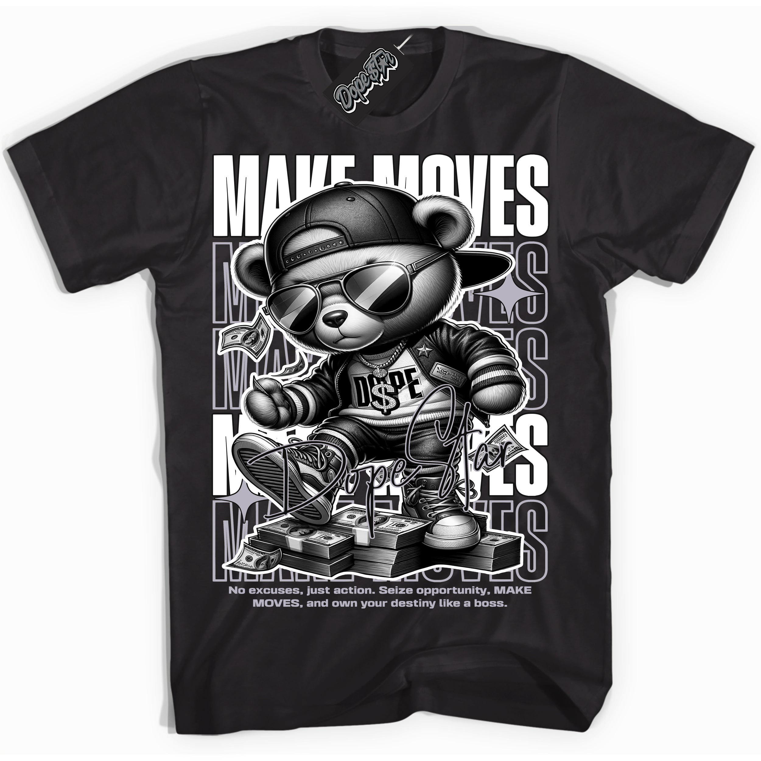 Cool Black Shirt with “ Make Moves ” design that perfectly matches OG Barons 1s Jordans.