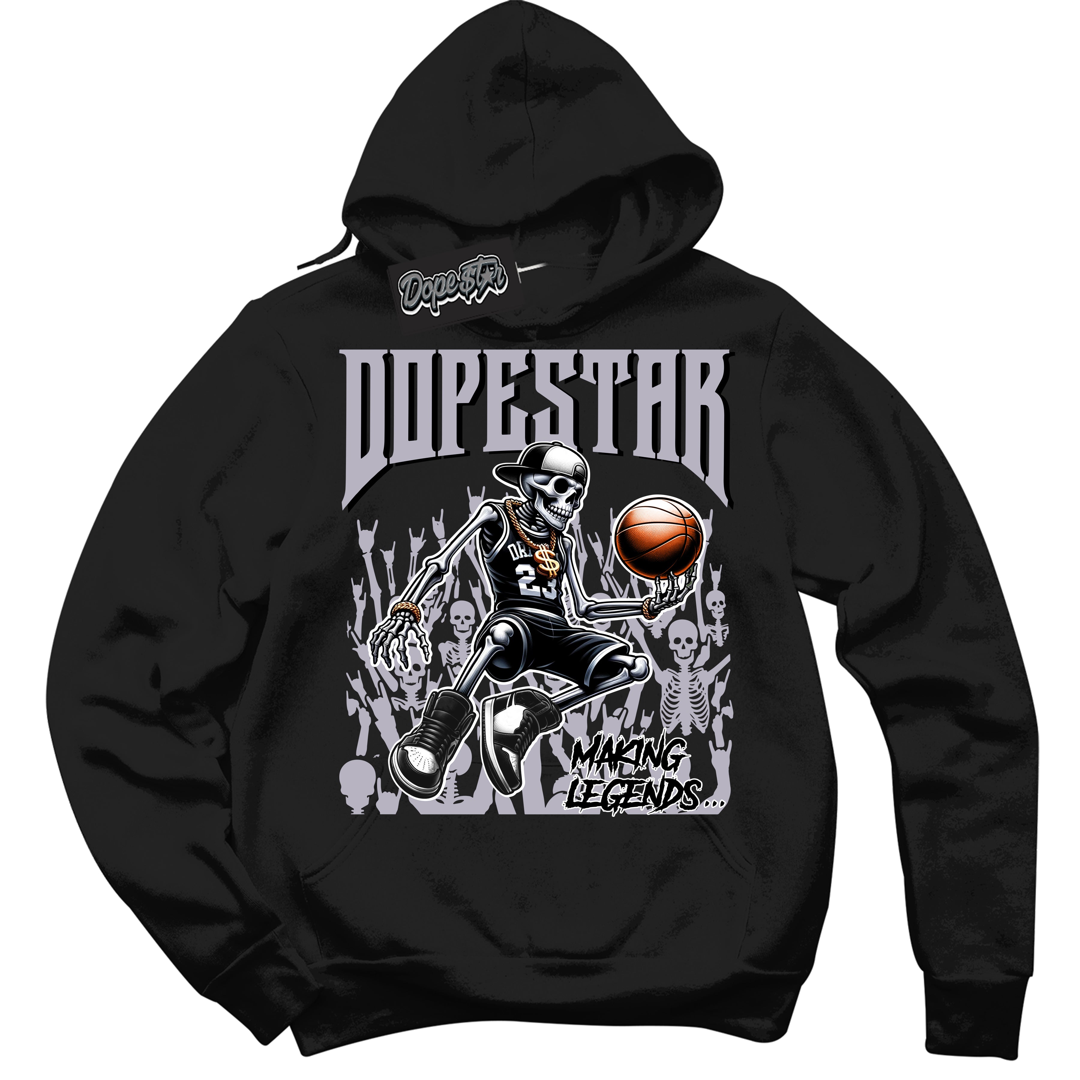 Cool Black Hoodie with “ Making Legends ” design that Perfectly Matches OG Barons 1s Jordans.