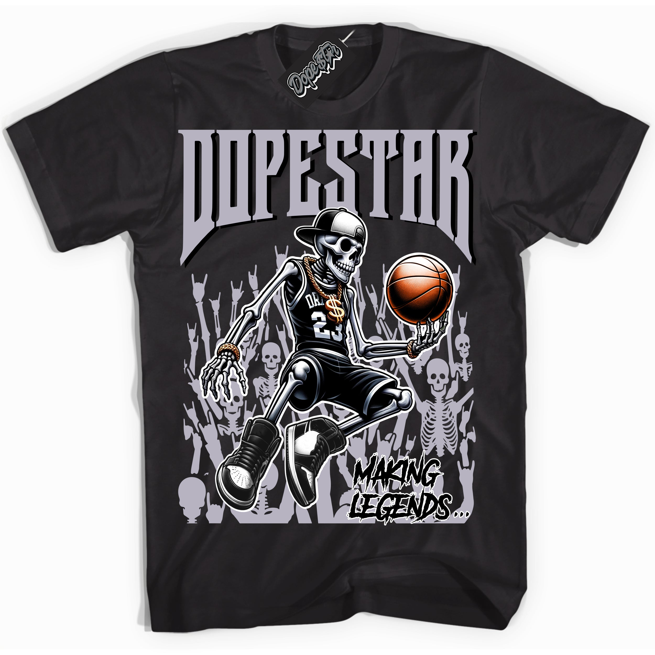 Cool Black Shirt with “ Making Legends ” design that perfectly matches OG Barons 1s Jordans.