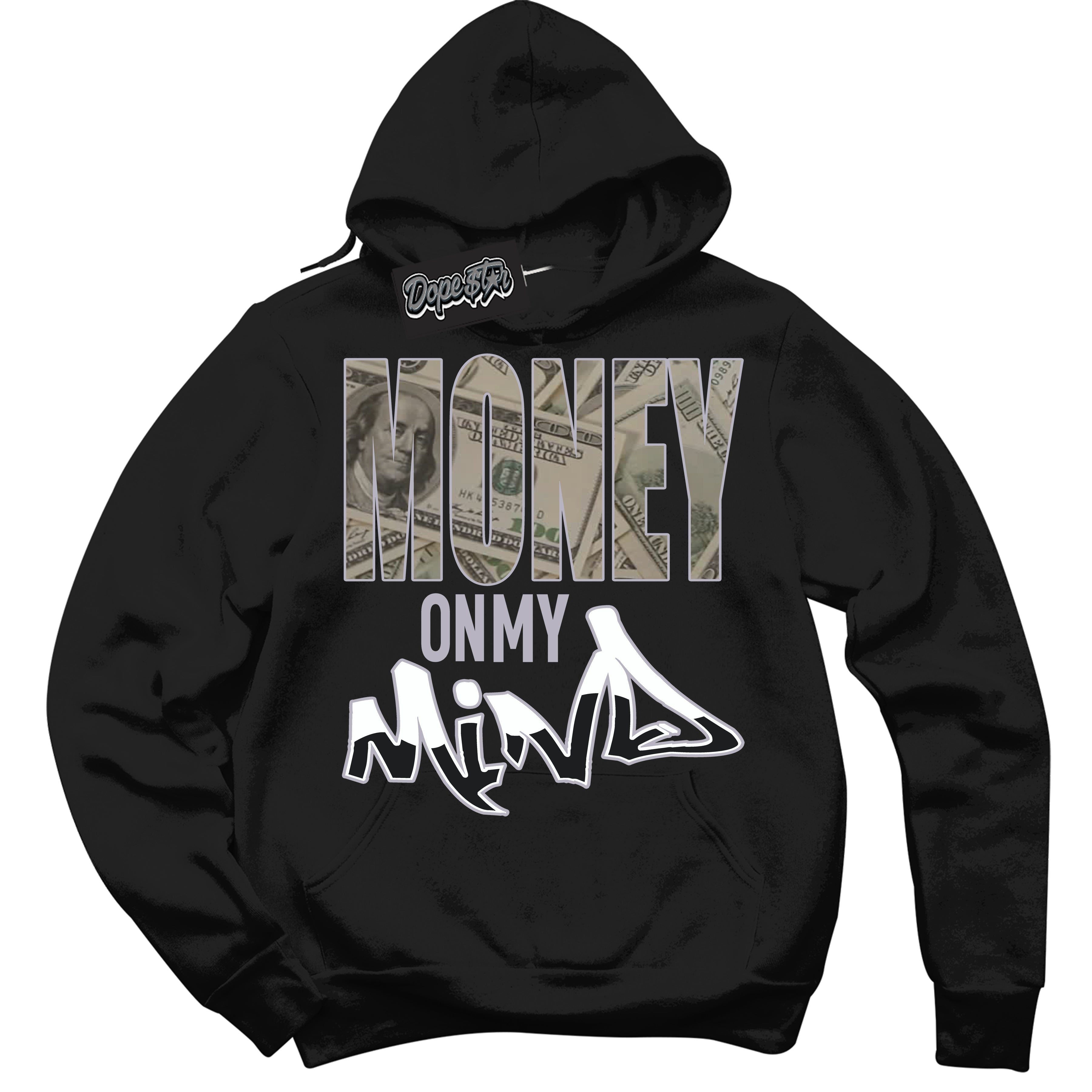Cool Black Hoodie with “ Money On My Mind ” design that Perfectly Matches OG Barons 1s Jordans.