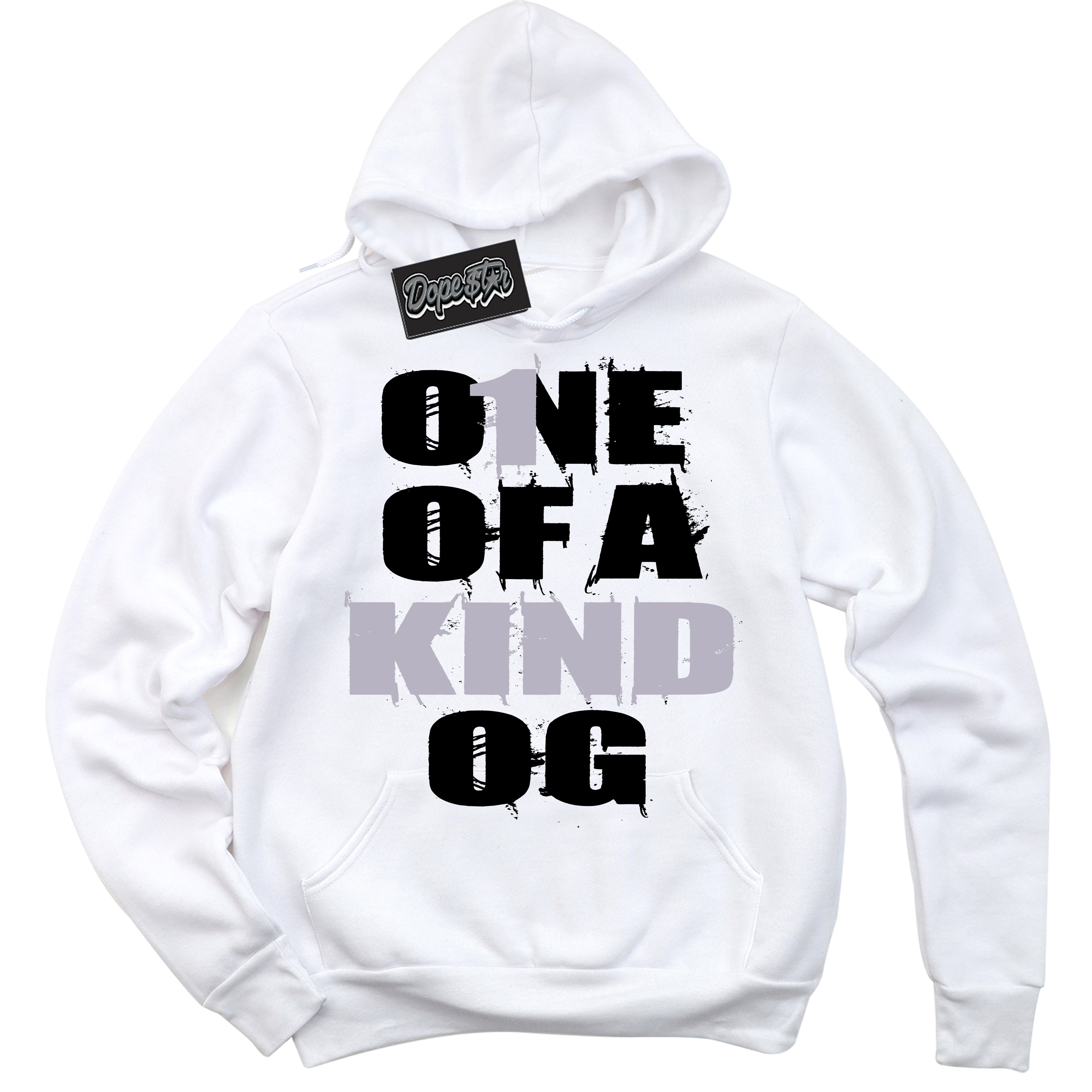 Cool White Hoodie with “ One Of A Kind ” design that Perfectly Matches OG Barons 1s Jordans.