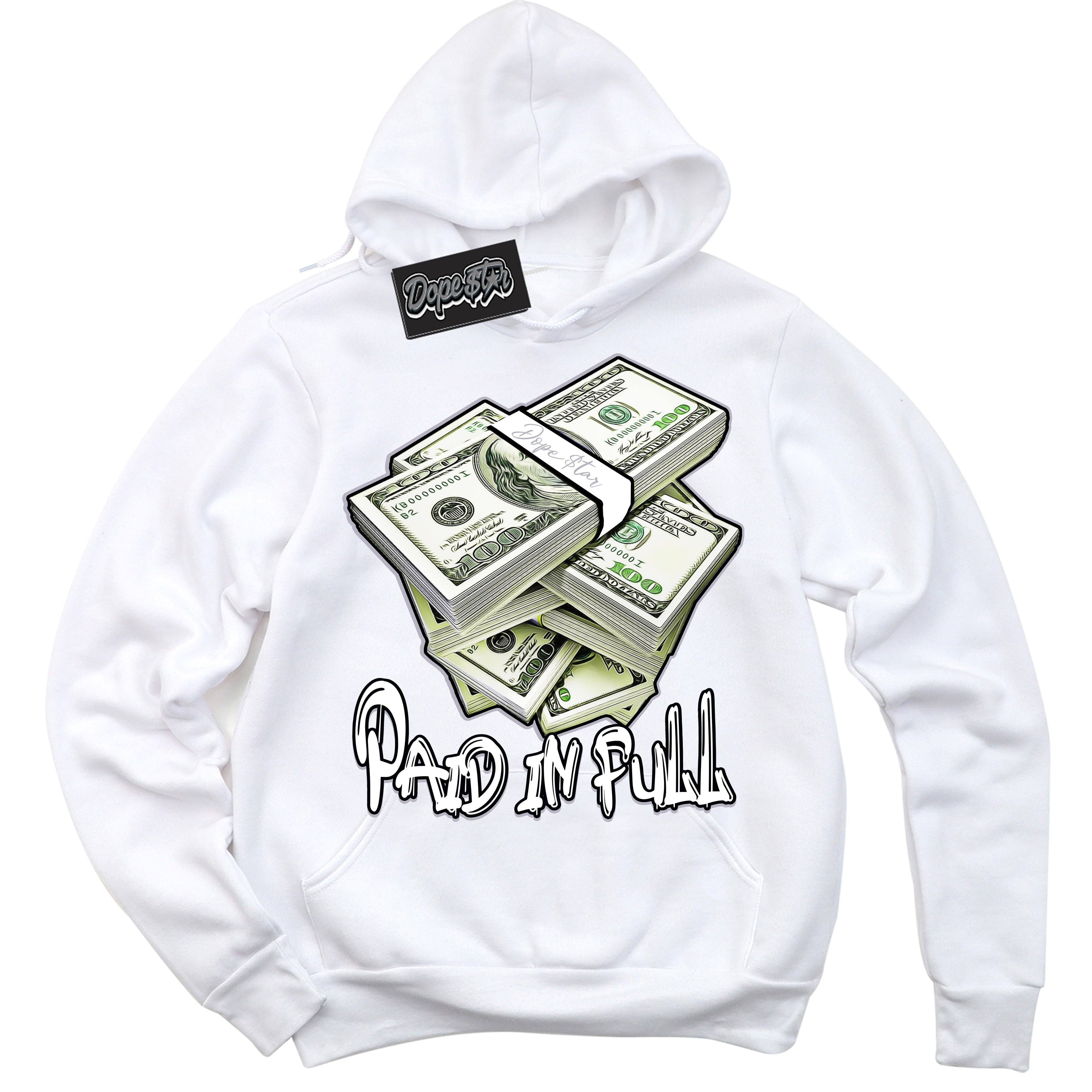 Cool White Hoodie with “ Paid In Full ” design that Perfectly Matches OG Barons 1s Jordans.