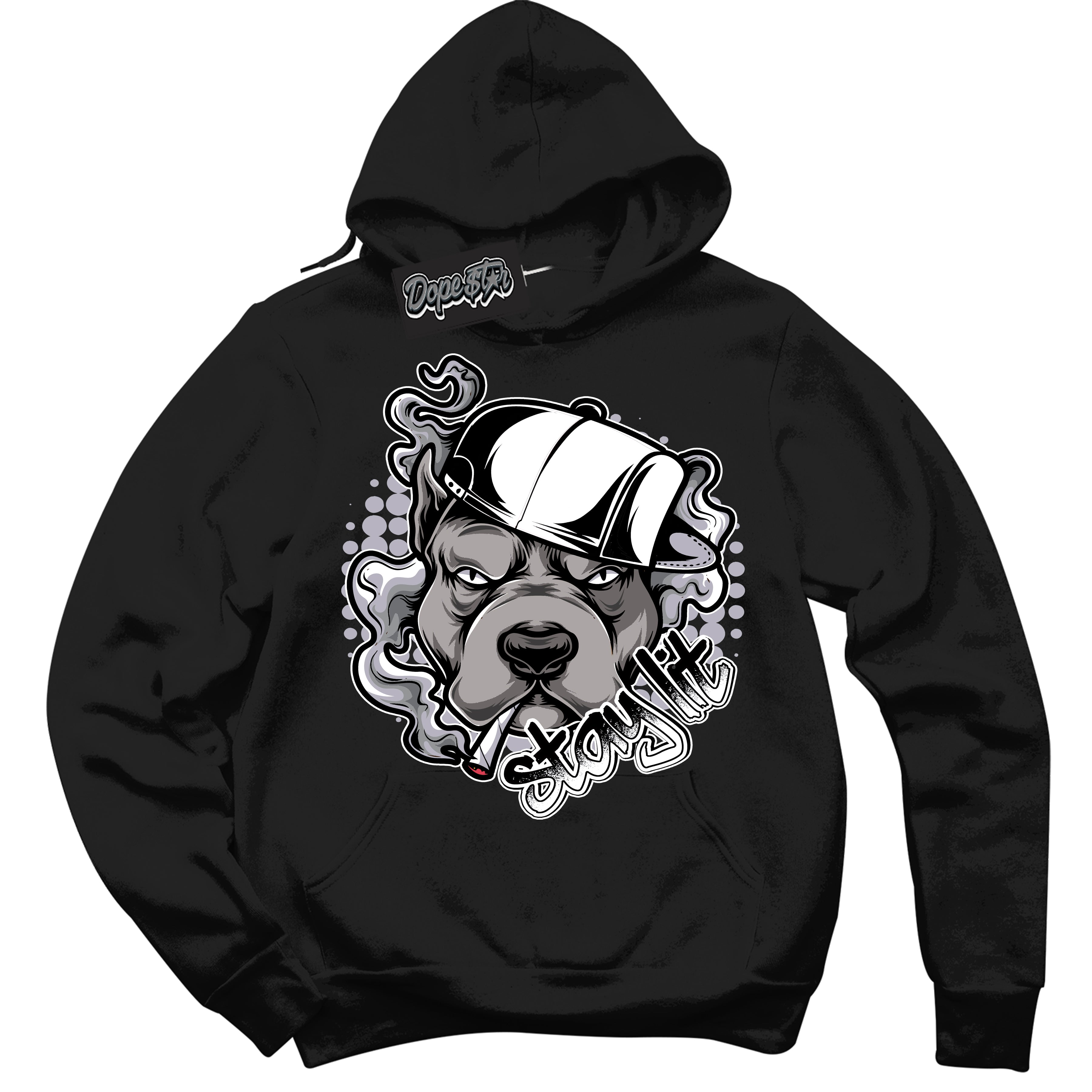 Cool Black Hoodie with “ Stay Lit ” design that Perfectly Matches OG Barons 1s Jordans.