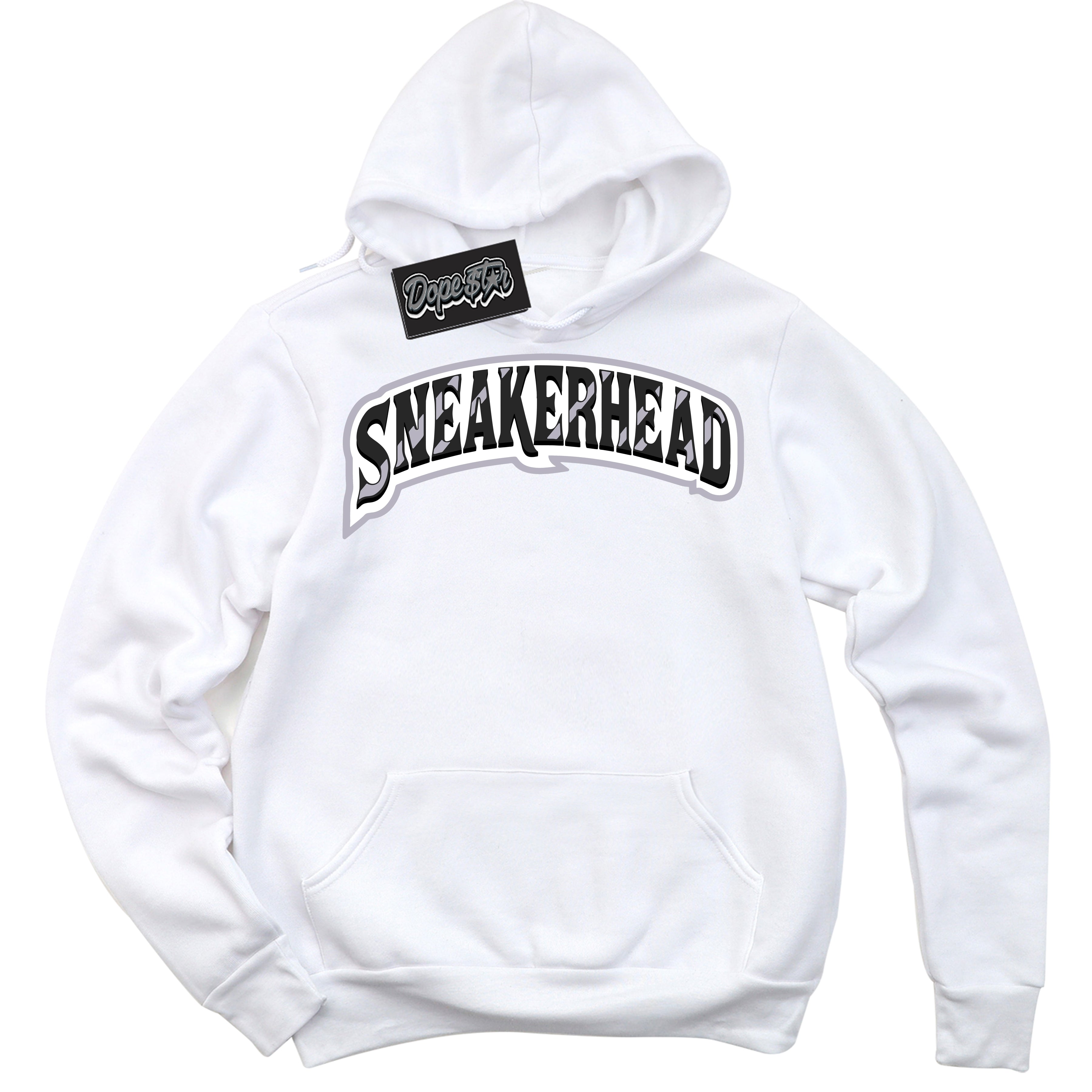 Cool White Hoodie with “ Sneakerhead ” design that Perfectly Matches OG Barons 1s Jordans.