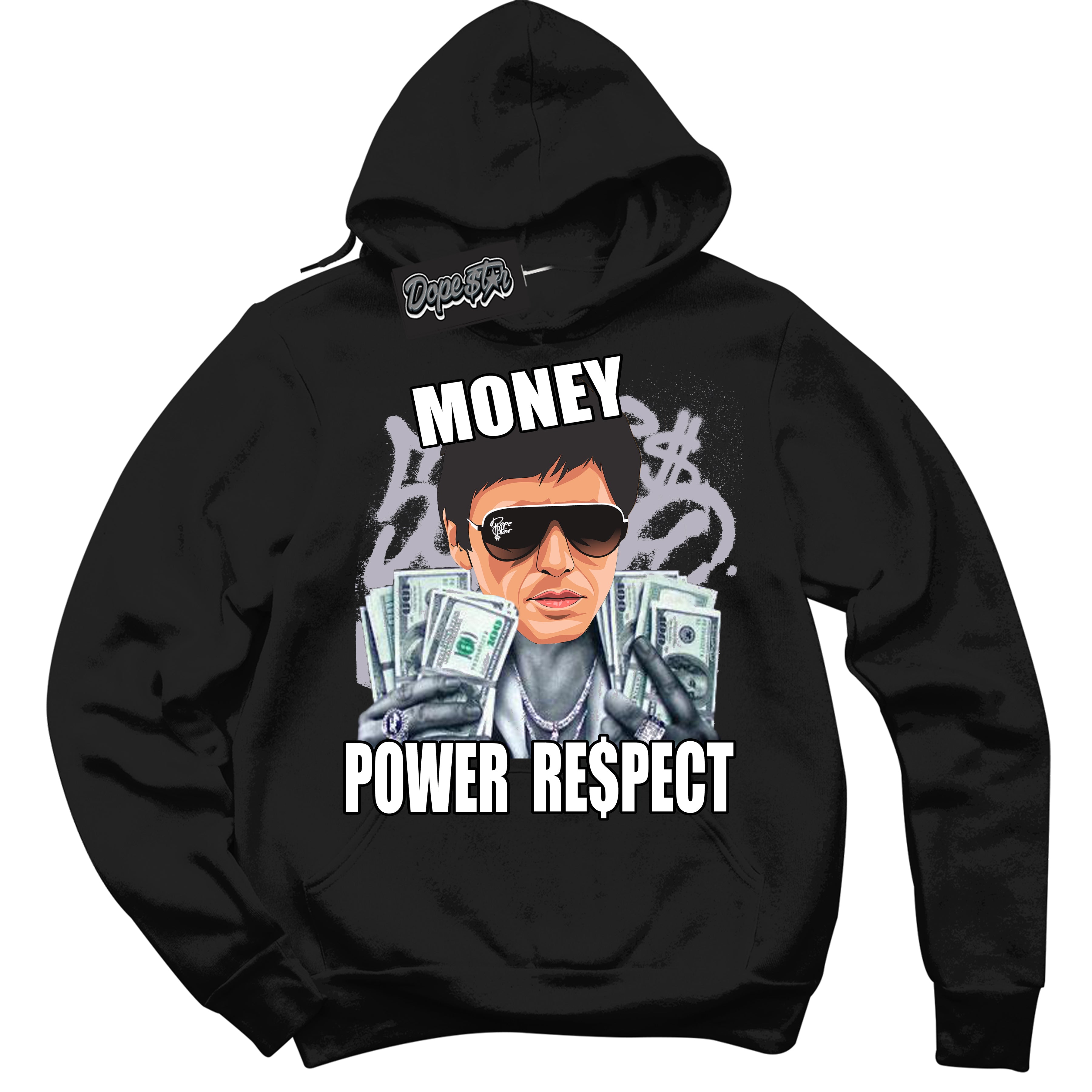 Cool Black Hoodie with “ Tony Montana ” design that Perfectly Matches OG Barons 1s Jordans.