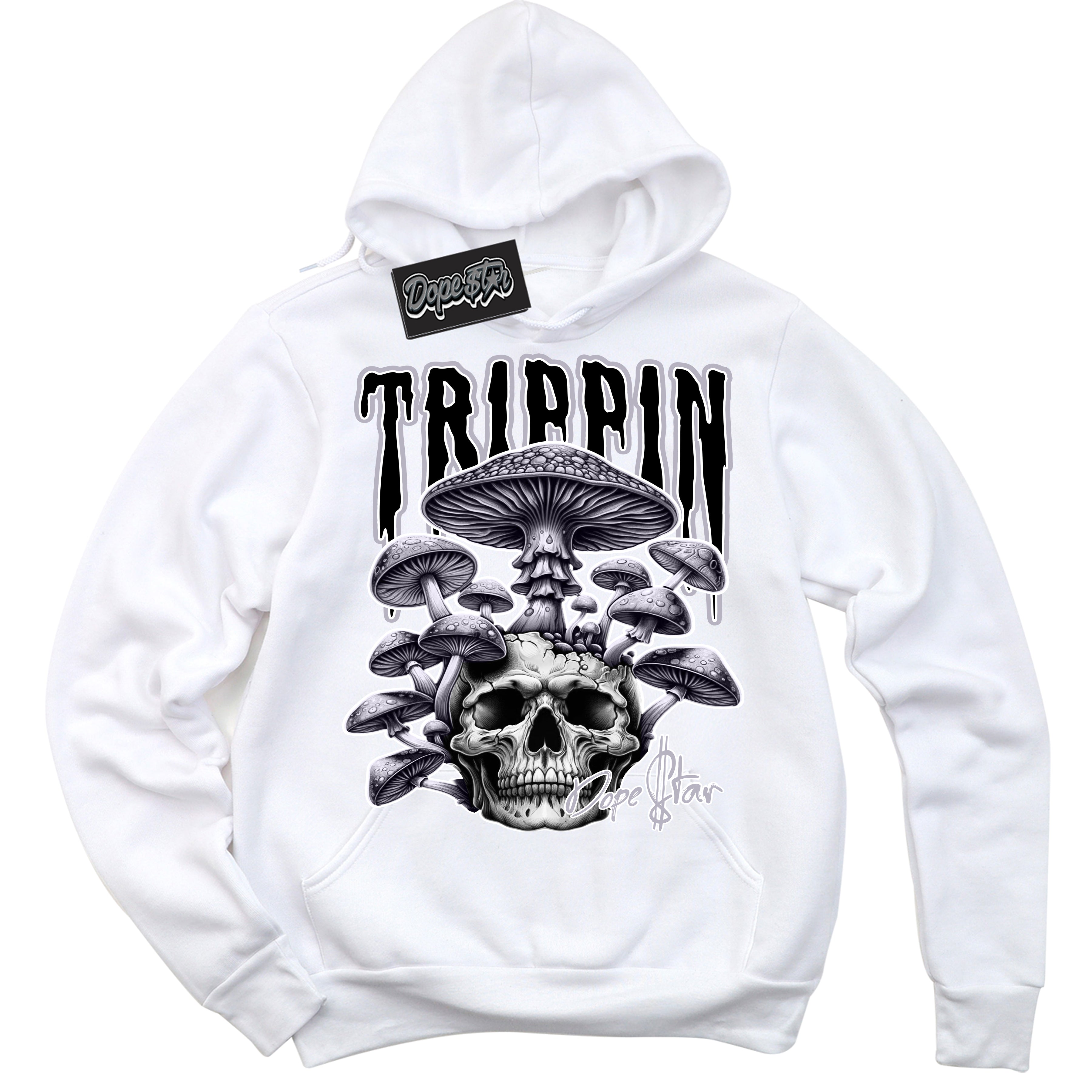 Cool White Hoodie with “ Trippin ” design that Perfectly Matches OG Barons 1s Jordans.