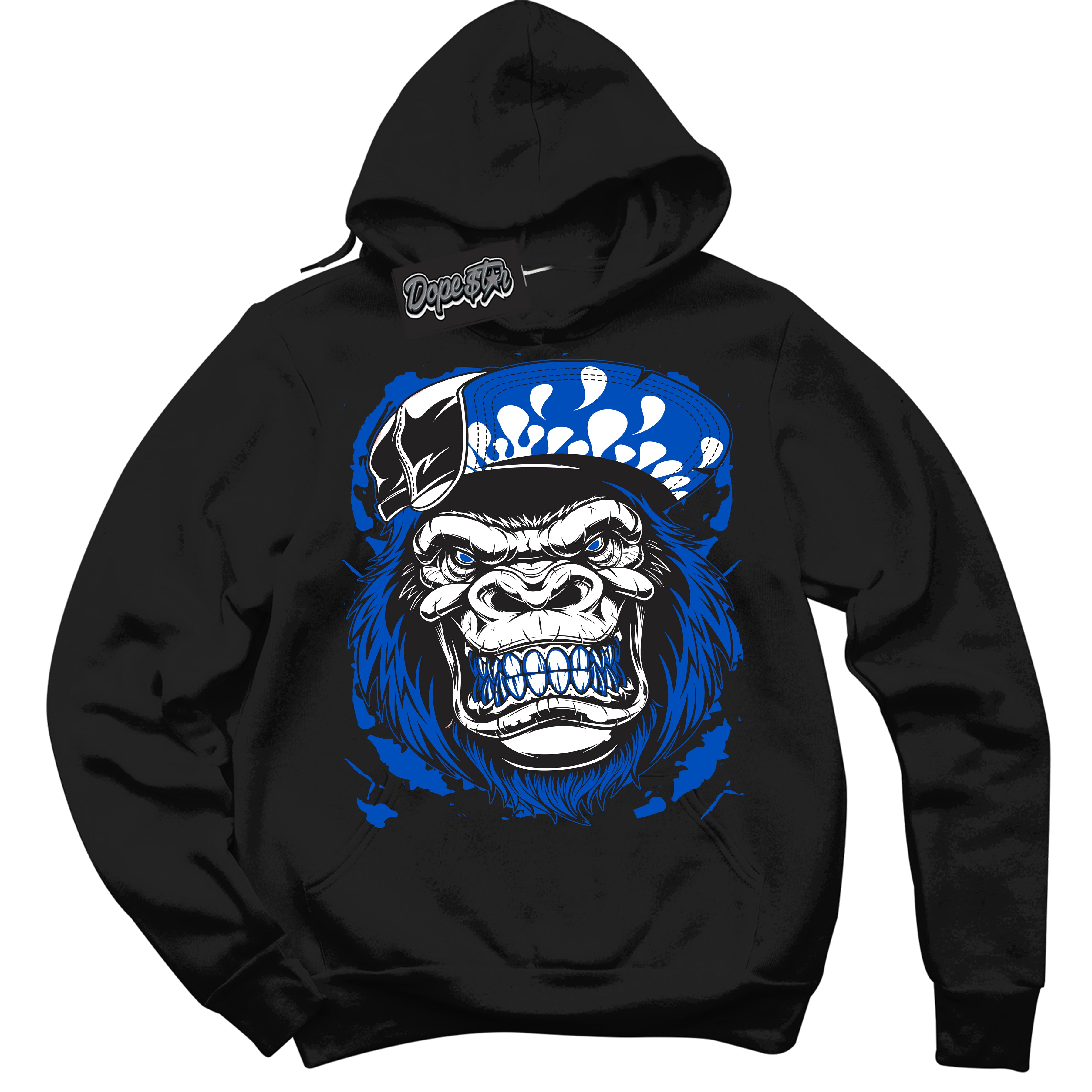 Cool Black Hoodie with “ Gorilla Beast ” design that Perfectly Matches Quai 54 1s Sneakers.