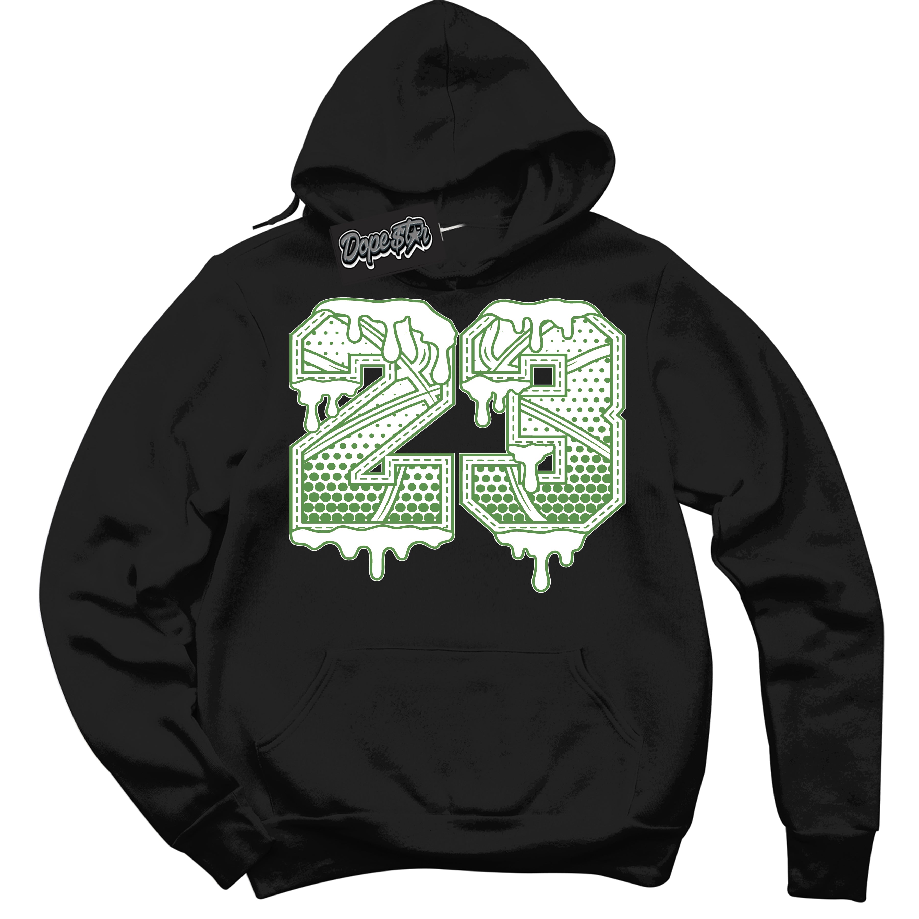 Cool Black Hoodie with “ 23 Ball ” design that Perfectly Matches Chlorophyll 1s Jordans.