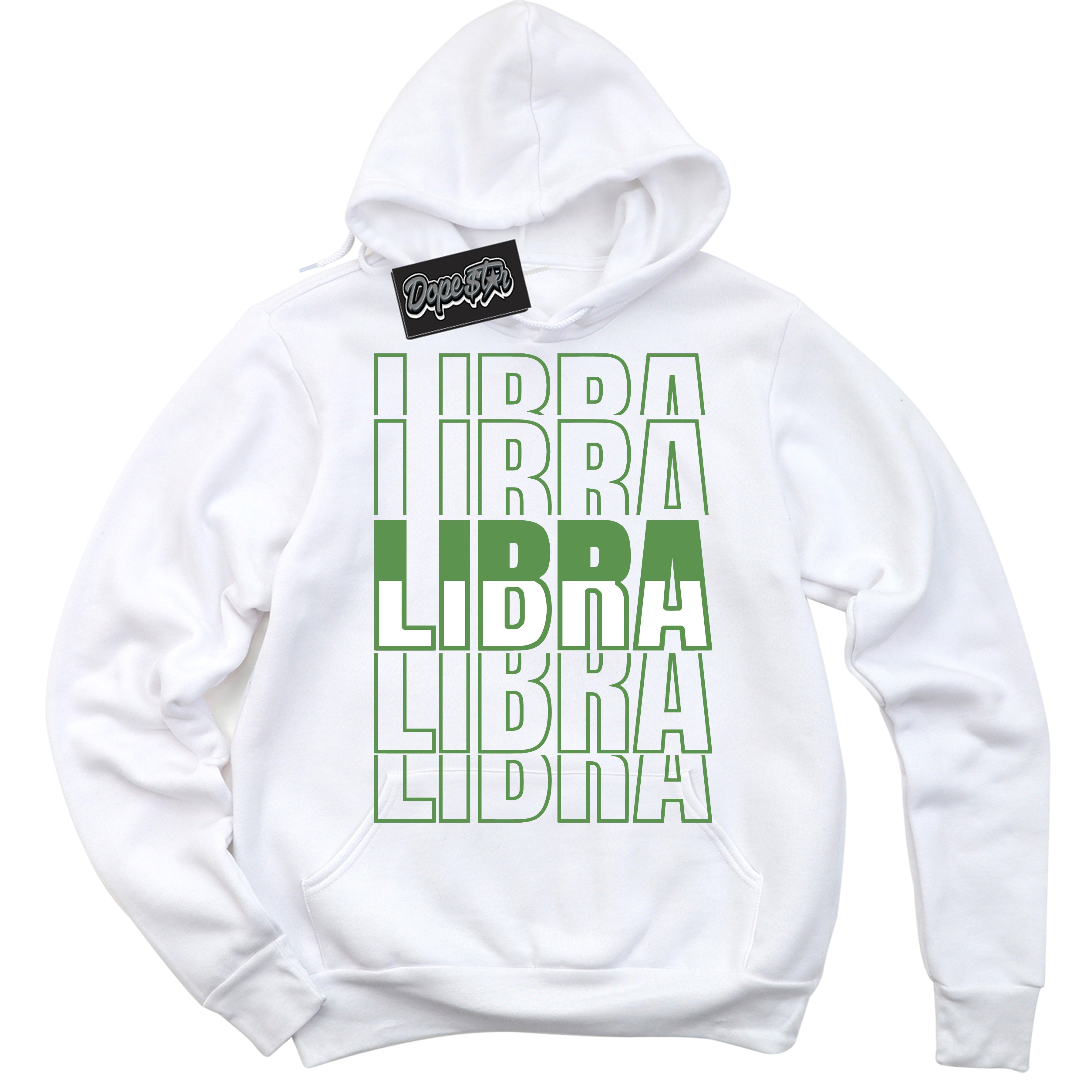 Cool White Hoodie with “ Libra ” design that Perfectly Matches Chlorophyll 1s Jordans.