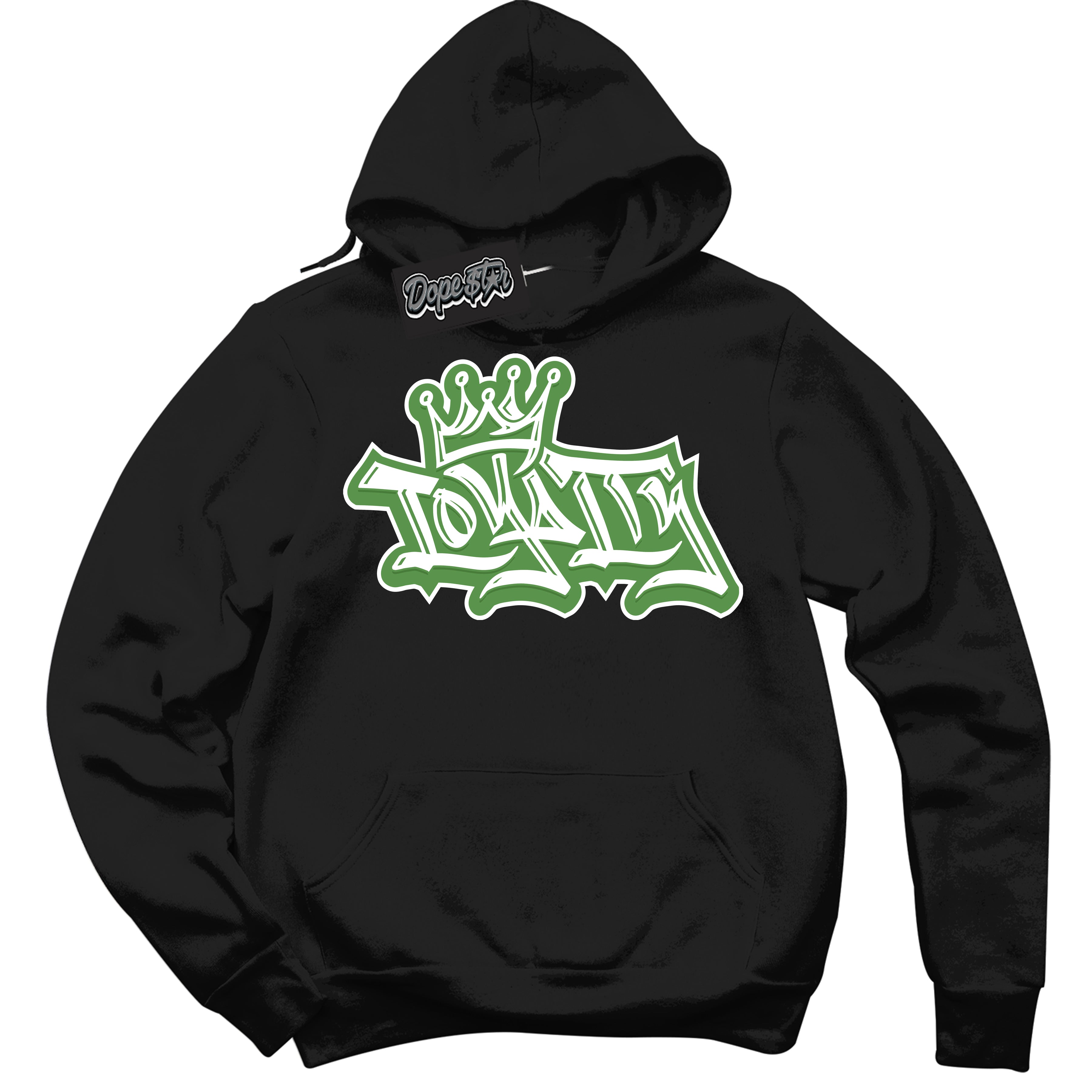Cool Black Hoodie with “ Loyalty Crown ” design that Perfectly Matches Chlorophyll 1s Jordans.