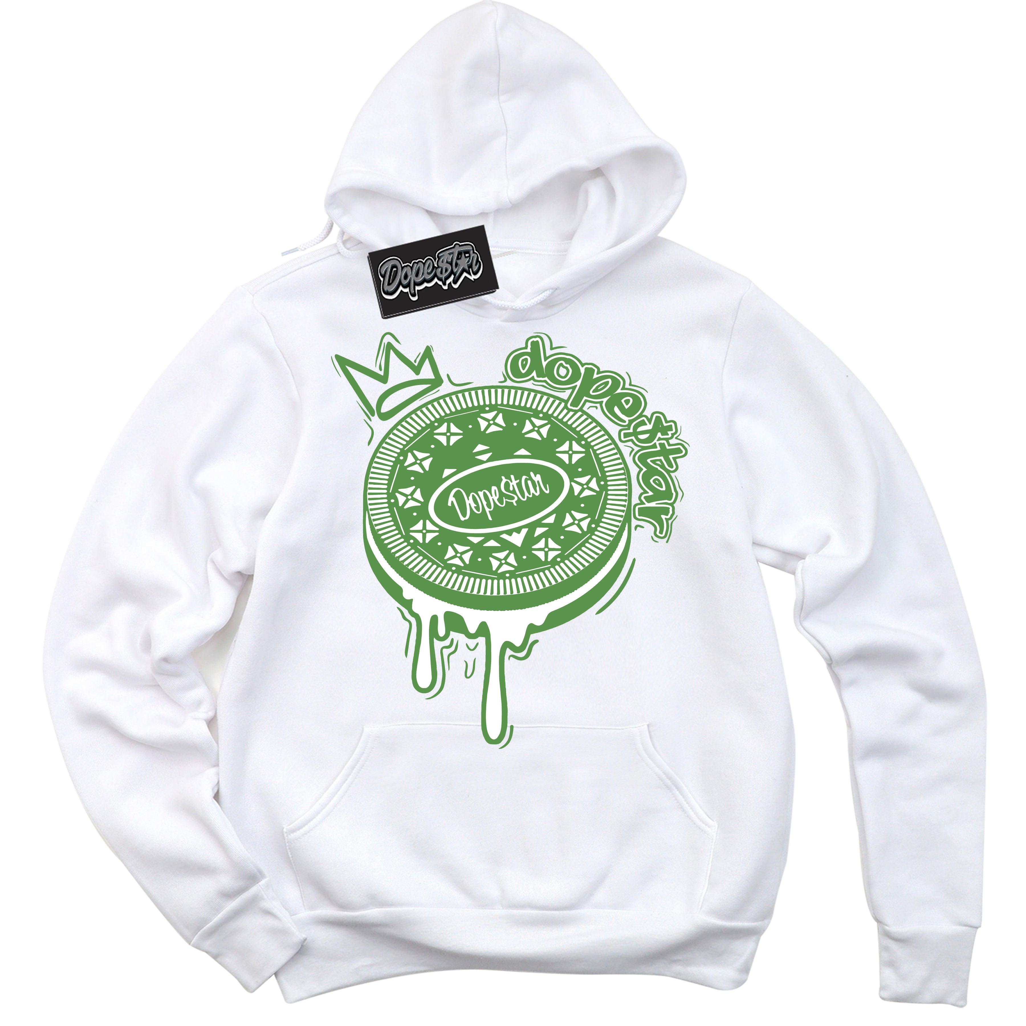 Cool White Hoodie with “ Oreo DS ” design that Perfectly Matches Chlorophyll 1s Jordans.