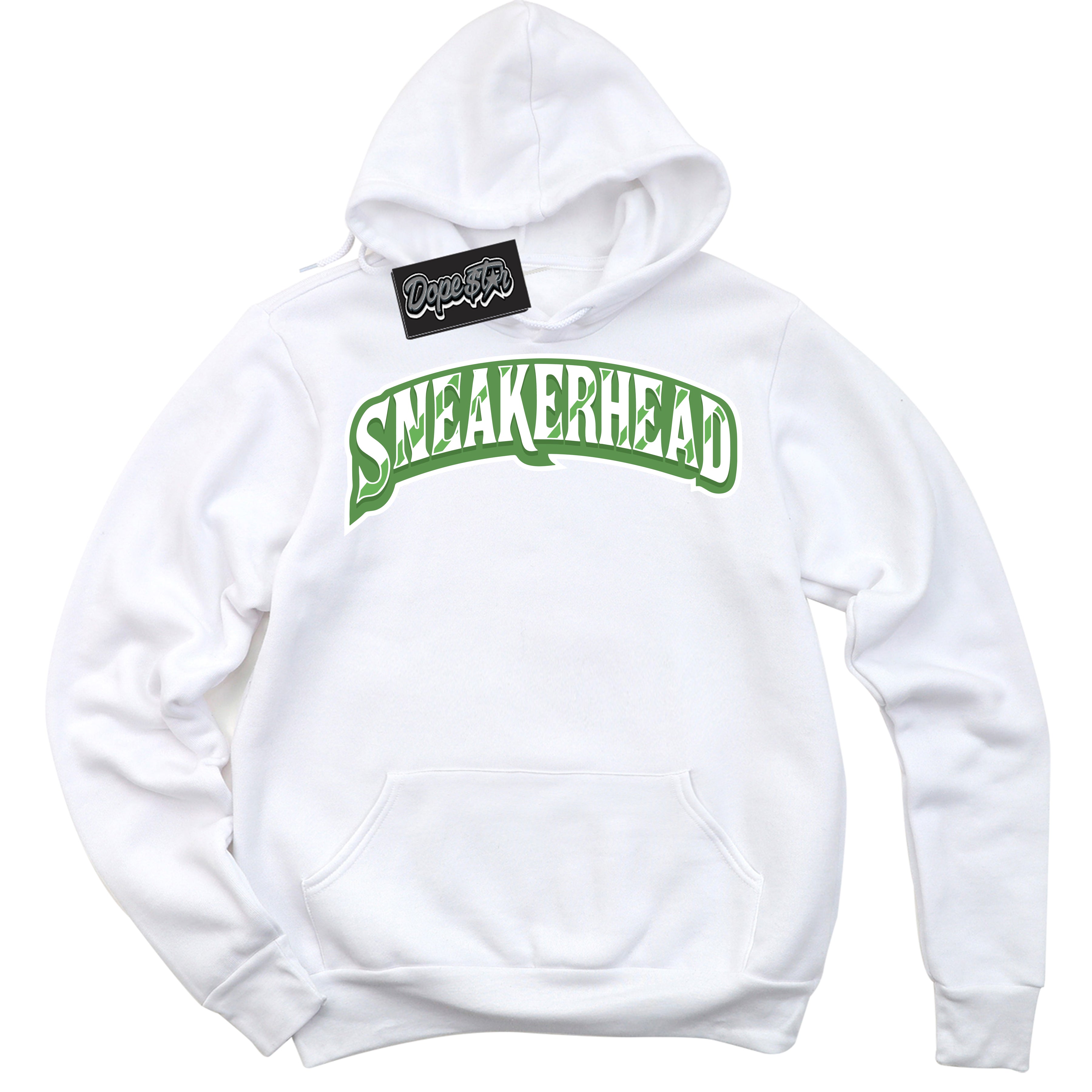 Cool White Hoodie with “ Sneakerhead ” design that Perfectly Matches Chlorophyll 1s Jordans.