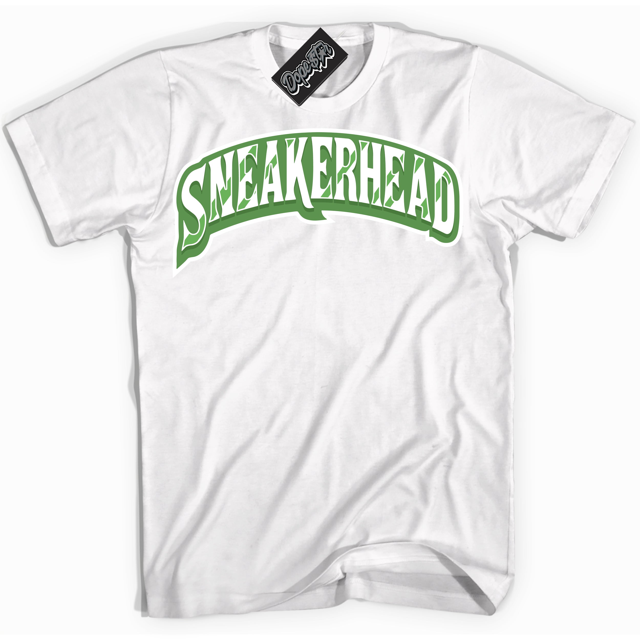 Cool White Shirt with “ Sneakerhead ” design that perfectly matches Chlorophyll 1s Jordans.