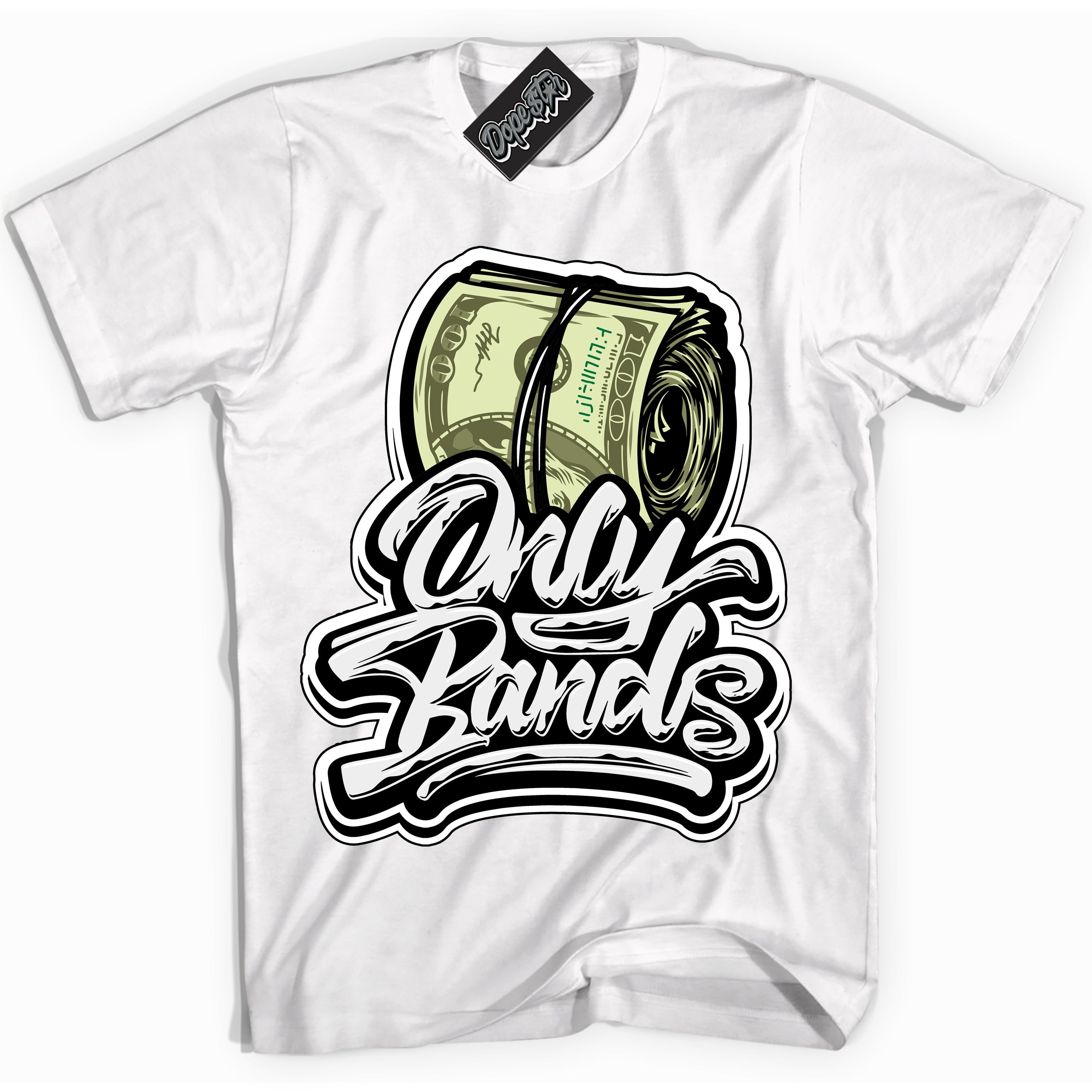 AJ1 Mid Off Noir Toe ‘Only Bands’ – White Streetwear T-Shirt | Sneaker Matching shirt for AJ1 Mid Off Noir Toe | Men's and Women's Streetwear Graphic Tee by Sneaker Shirts Outlet.