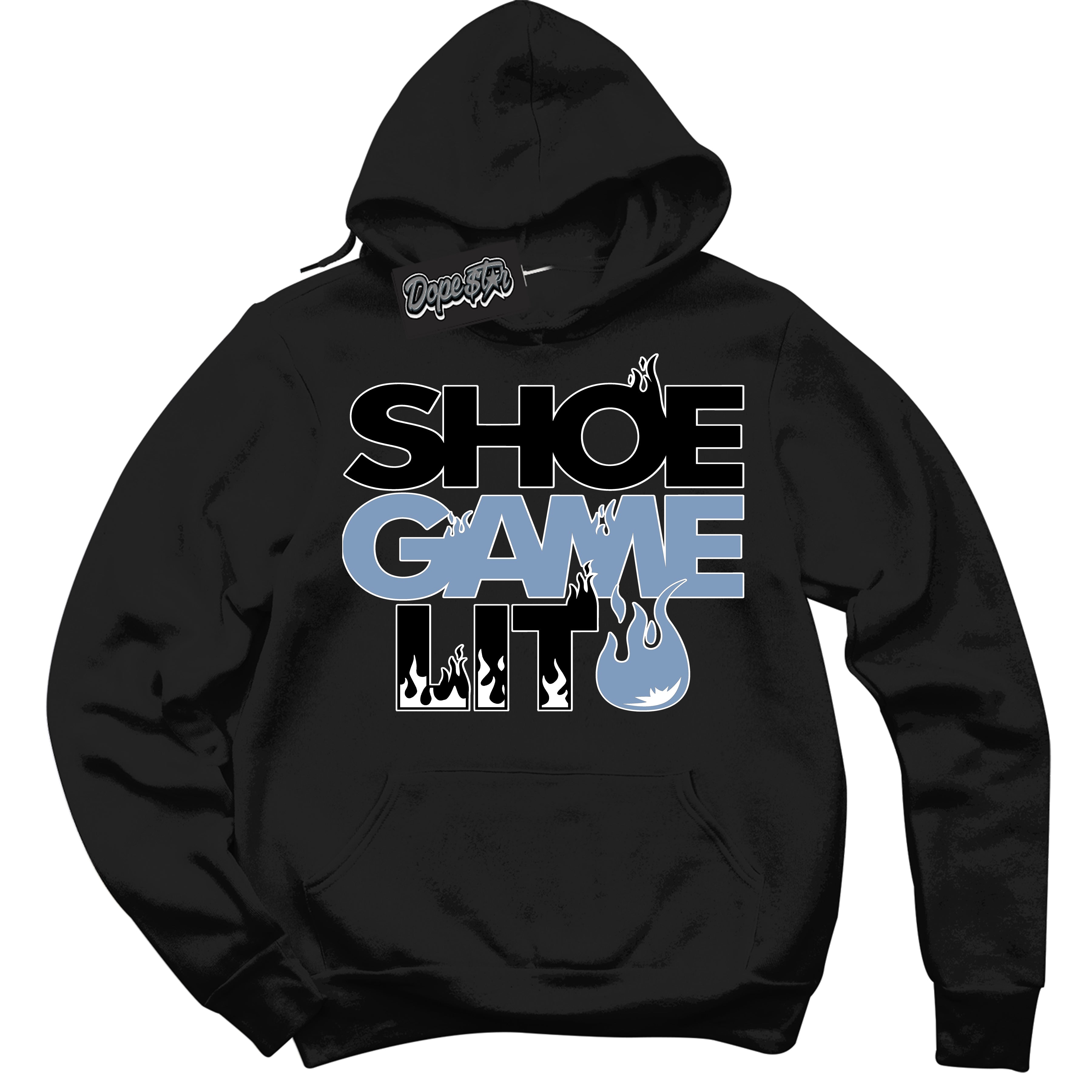 Cool Black Hoodie with “ Shoe Game Lit '' design that Perfectly Matches Space Jam 1s Sneakers.