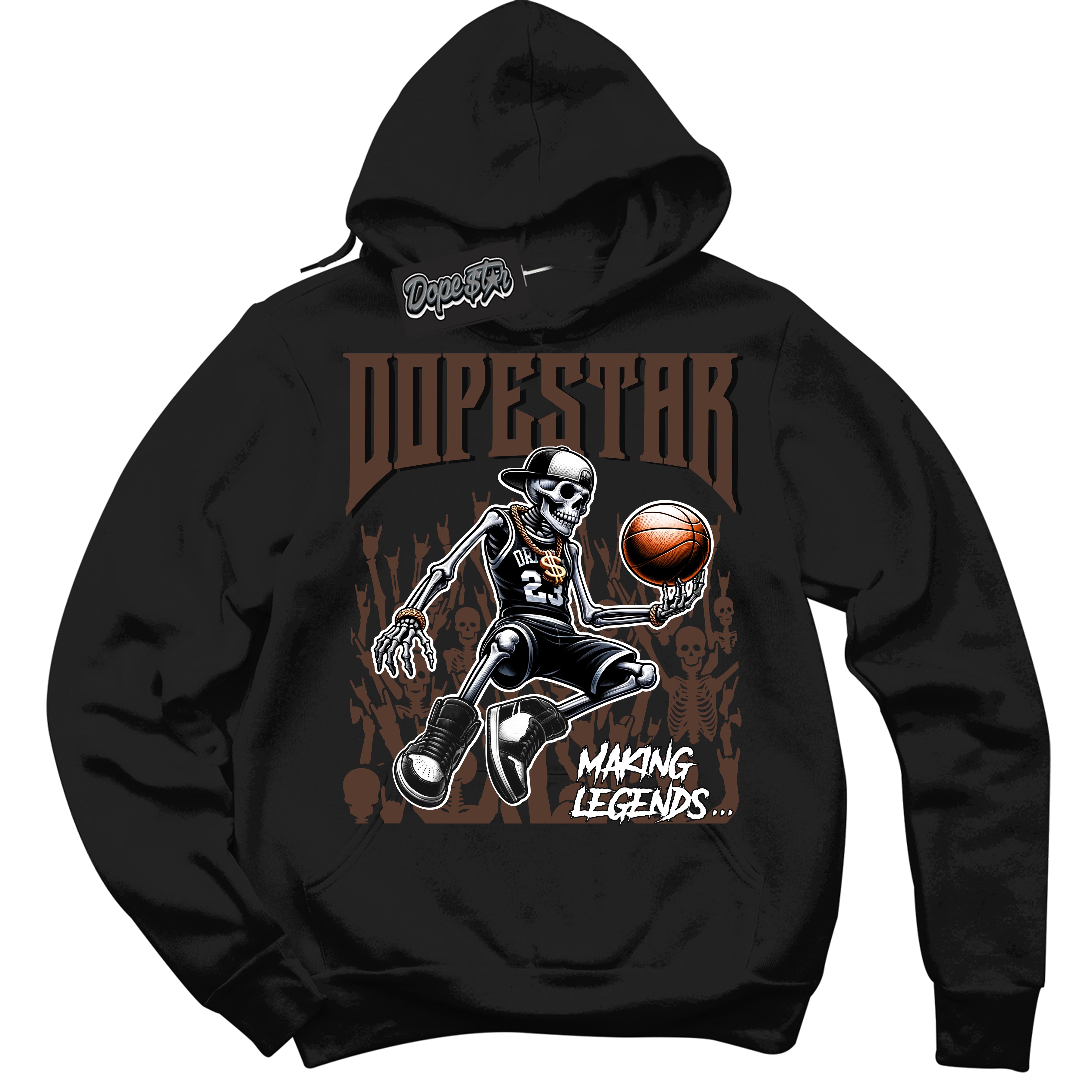 Cool Black Hoodie with “ Making Legends ” design that Perfectly Matches Palomino 1s Sneakers.