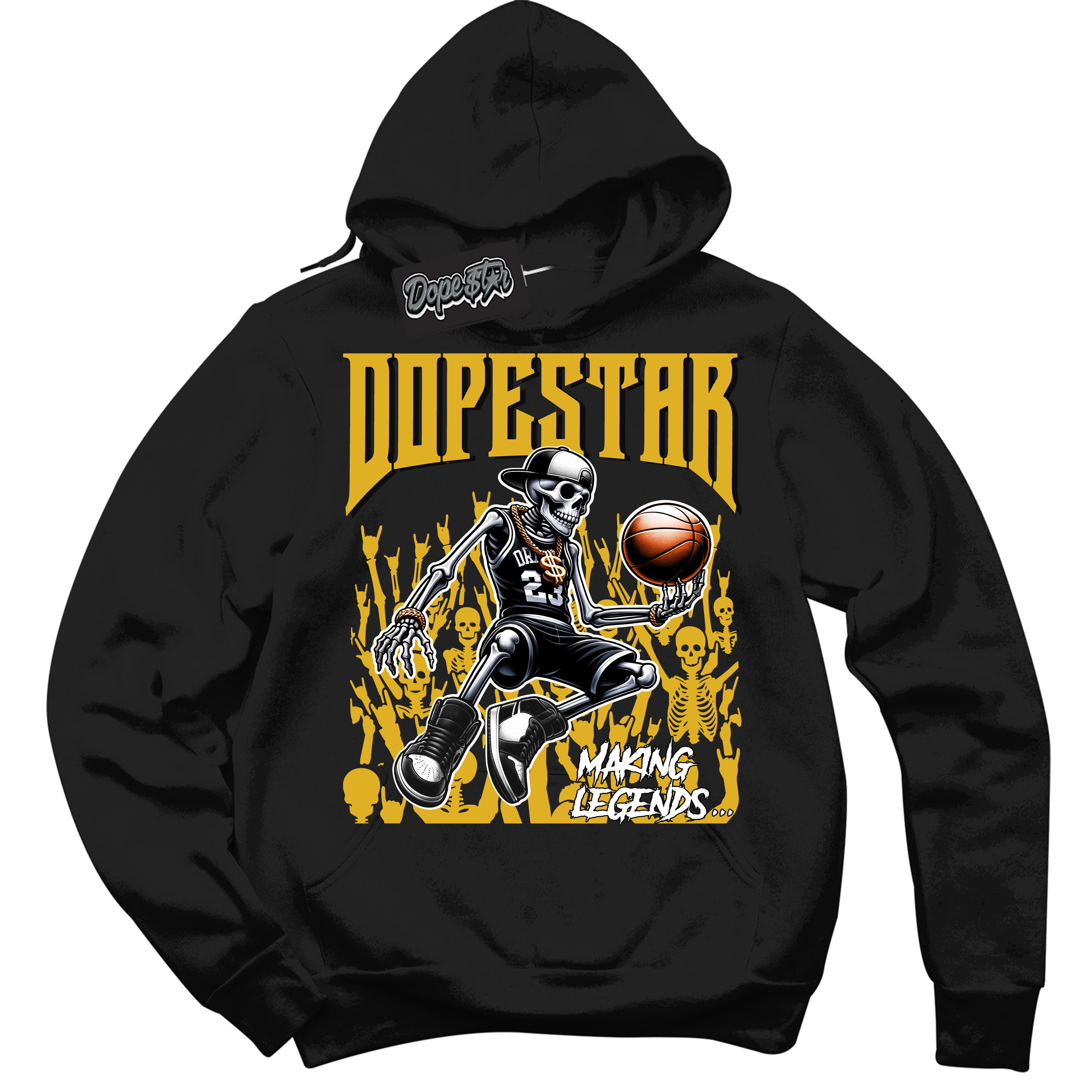 Cool Black Hoodie with “ Making Legends ” design that Perfectly Matches Taxi 1s Sneakers.