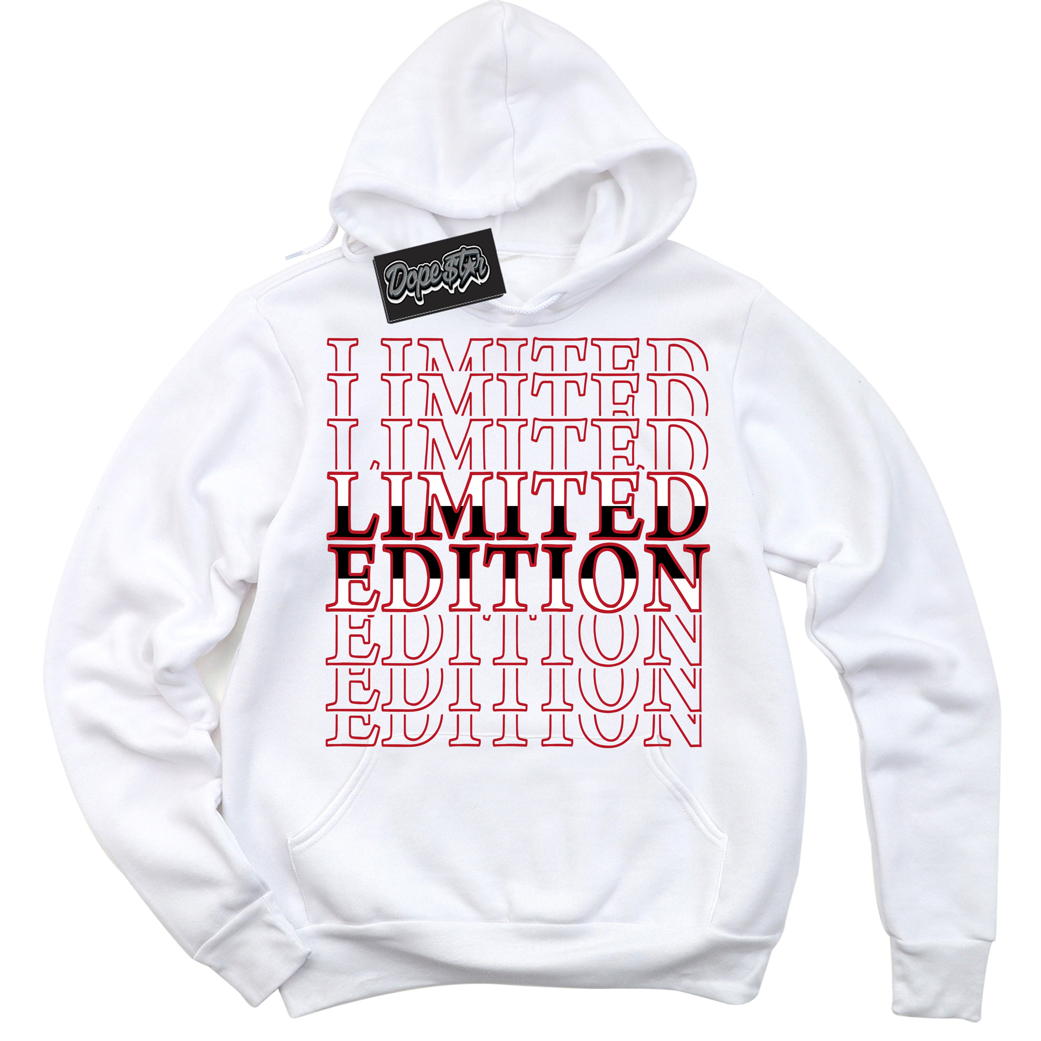 Cool White Hoodie with “ Limited Edition ” design that Perfectly Matches Trophy Room 1s Jordans.